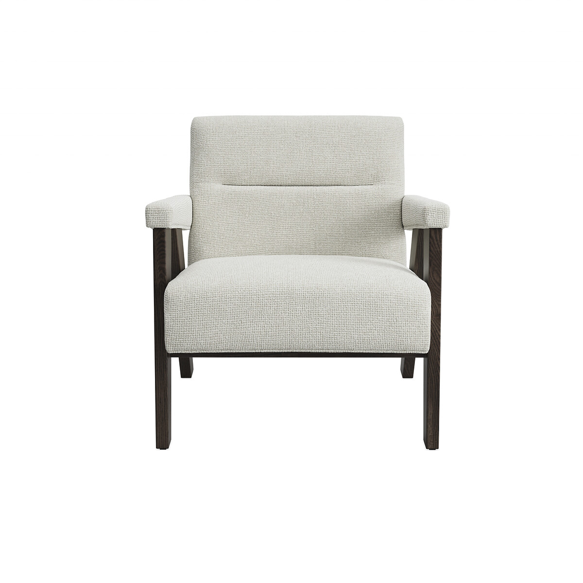 Alessa Velvet Tweed Upholstered Accent Armchair ecru/brown, ÉDITÉ