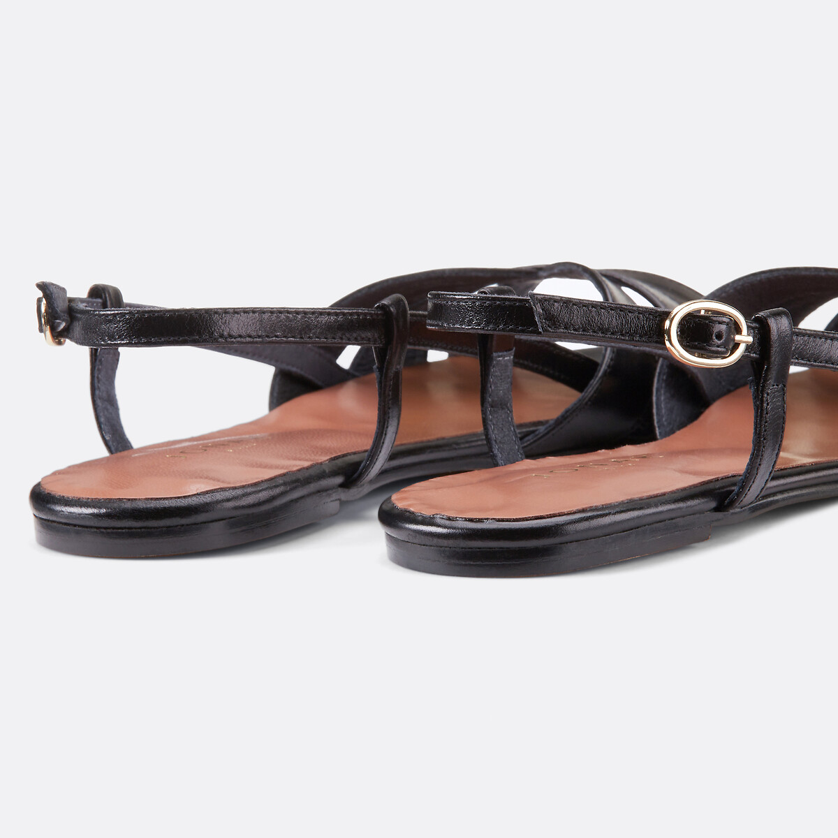 Delphine Leather Slingback Sandals black, JONAK