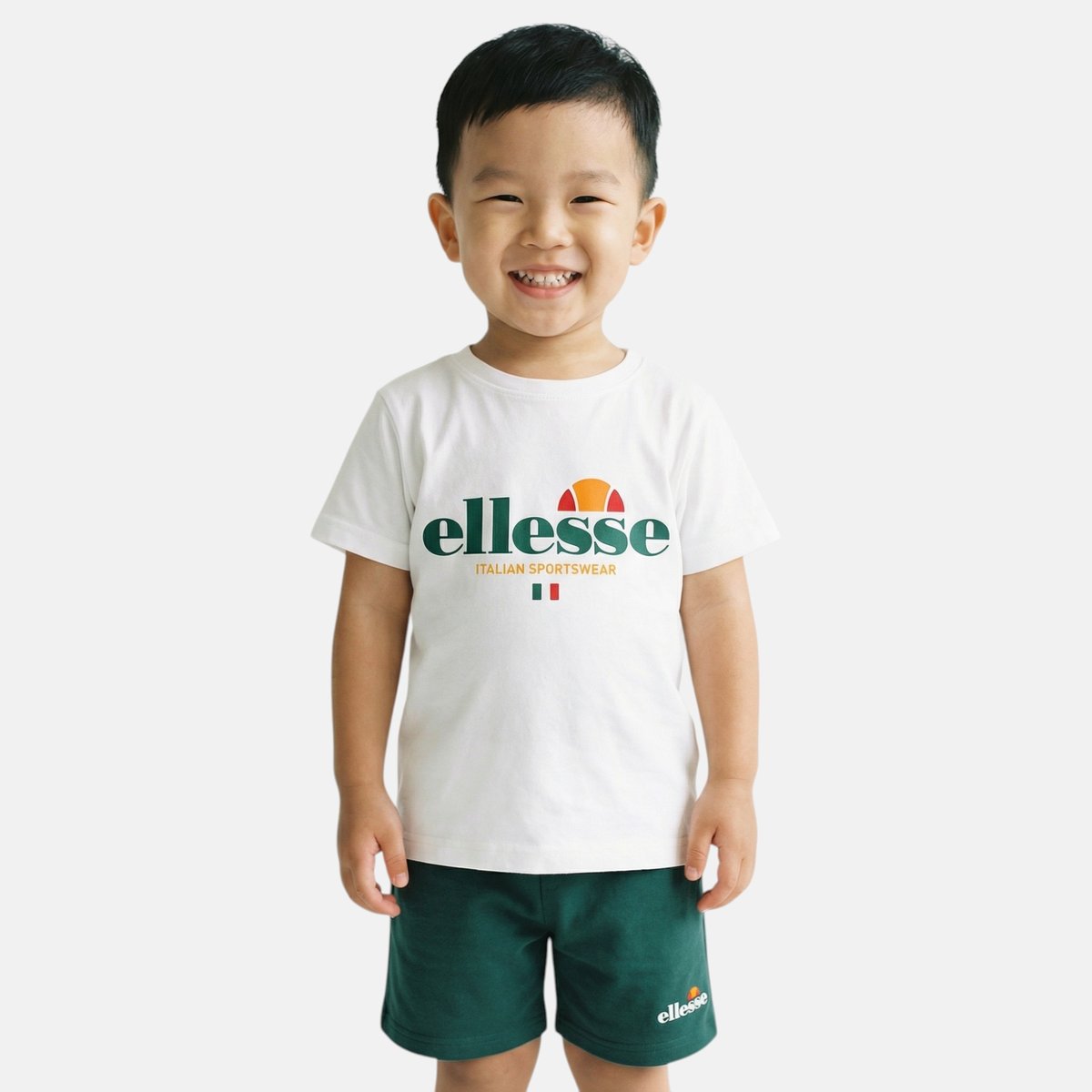 Lot de 2 t-shirts manches courtes et short SUMMER CAMP vert foncé, ELLESSE