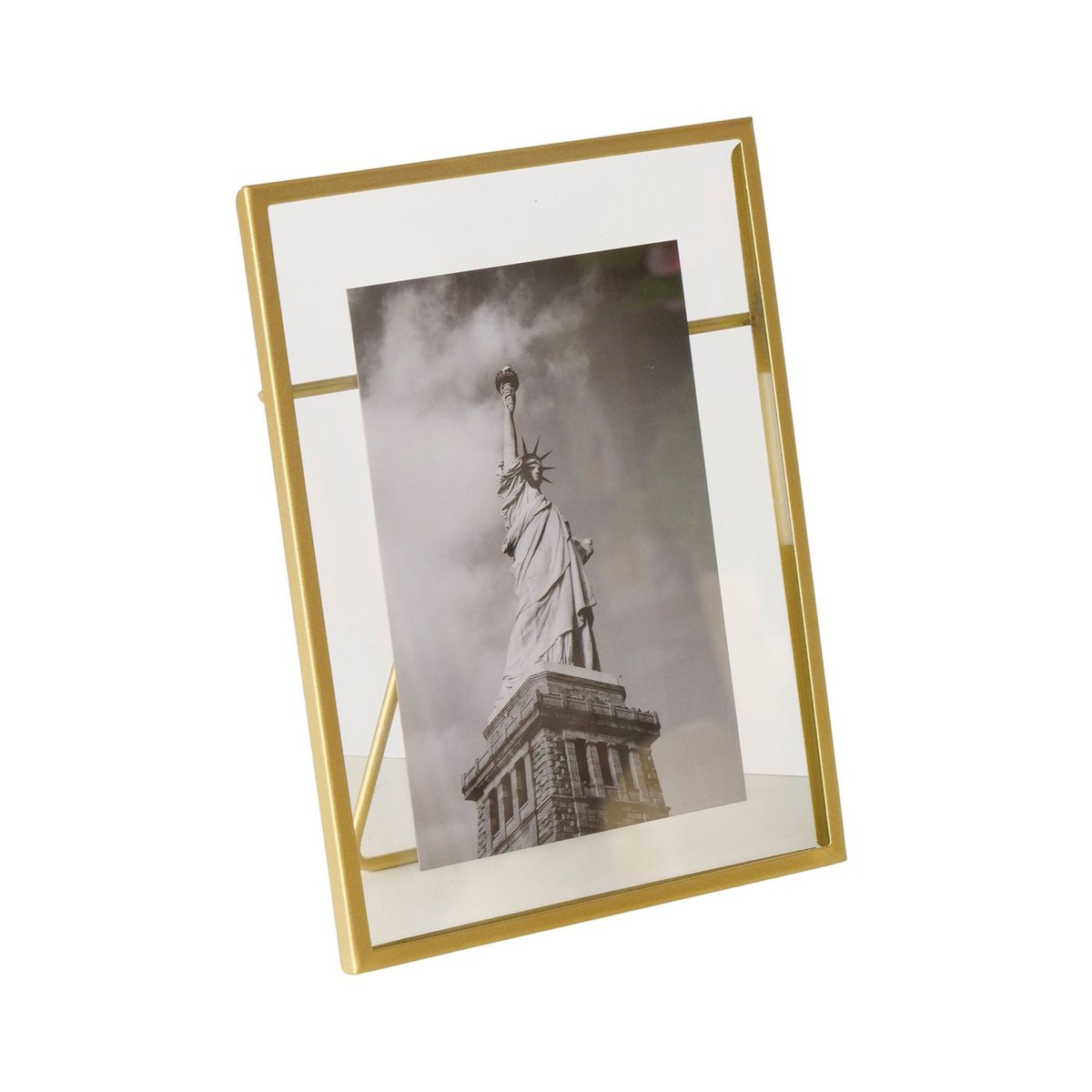 Cadre photo en métal doré et verre transparent 10x15cm doré, WADIGA