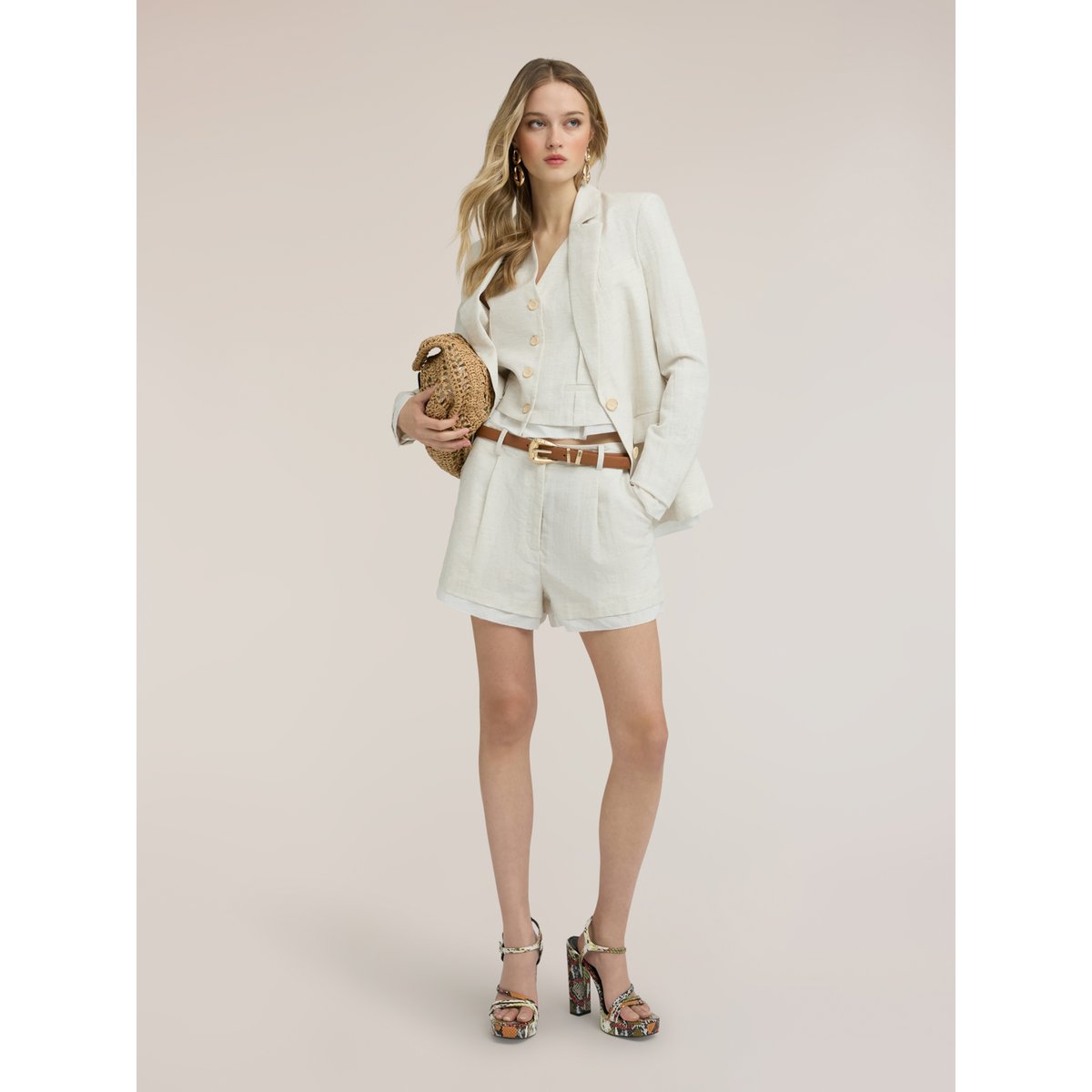 Pantalon cropped blanc, MOTIVI