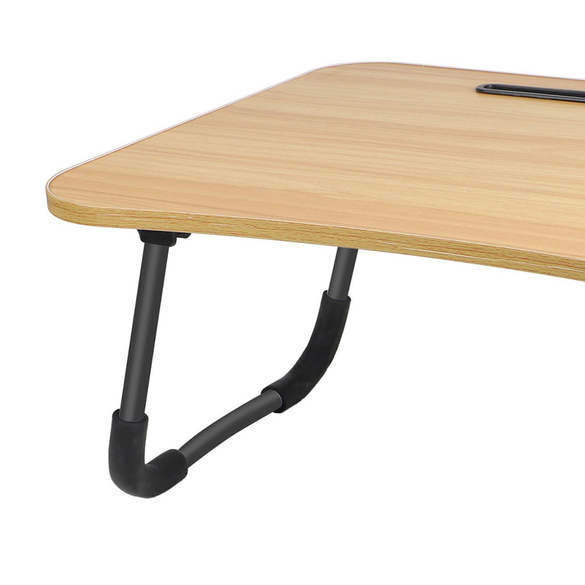 Plateau de lit en bois et métal pour ordinateur portable 60x40x26cm bois, WADIGA