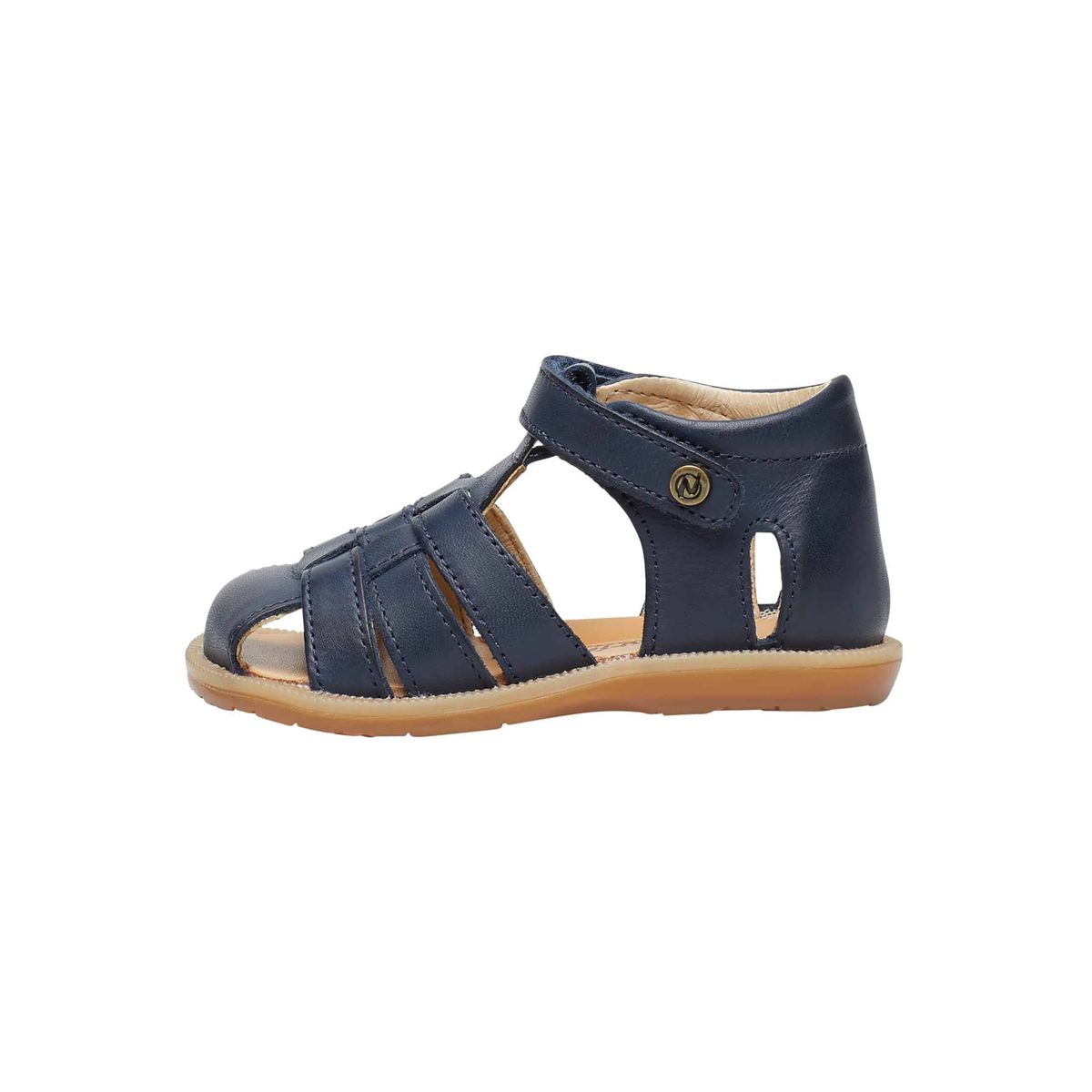 Sandales semi-ouverte en cuir ZAFFIRO marine, NATURINO