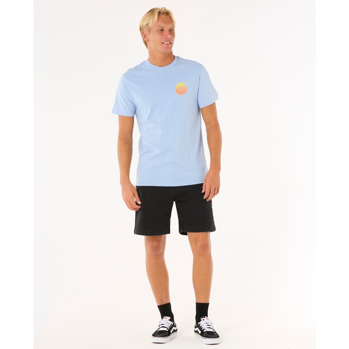T-shirt WETTIE PASSAGE ICON TEE bleu glacier, RIP CURL