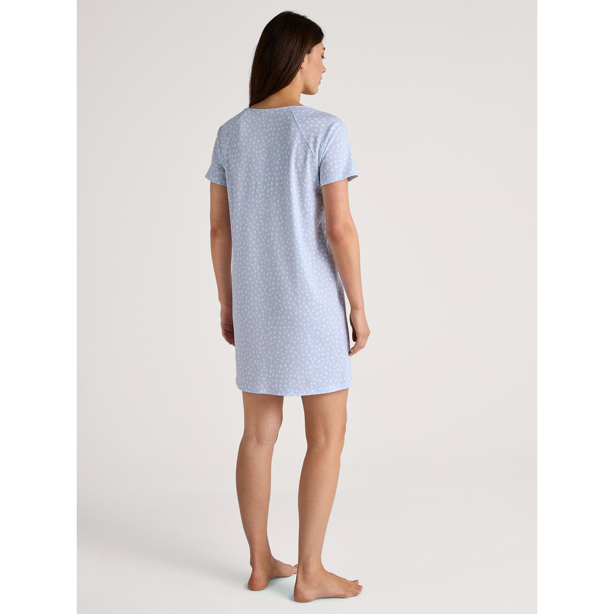 Chemise de nuit manches courtes Coton FAVOURITES SLEEP bleu harmonie, CALIDA