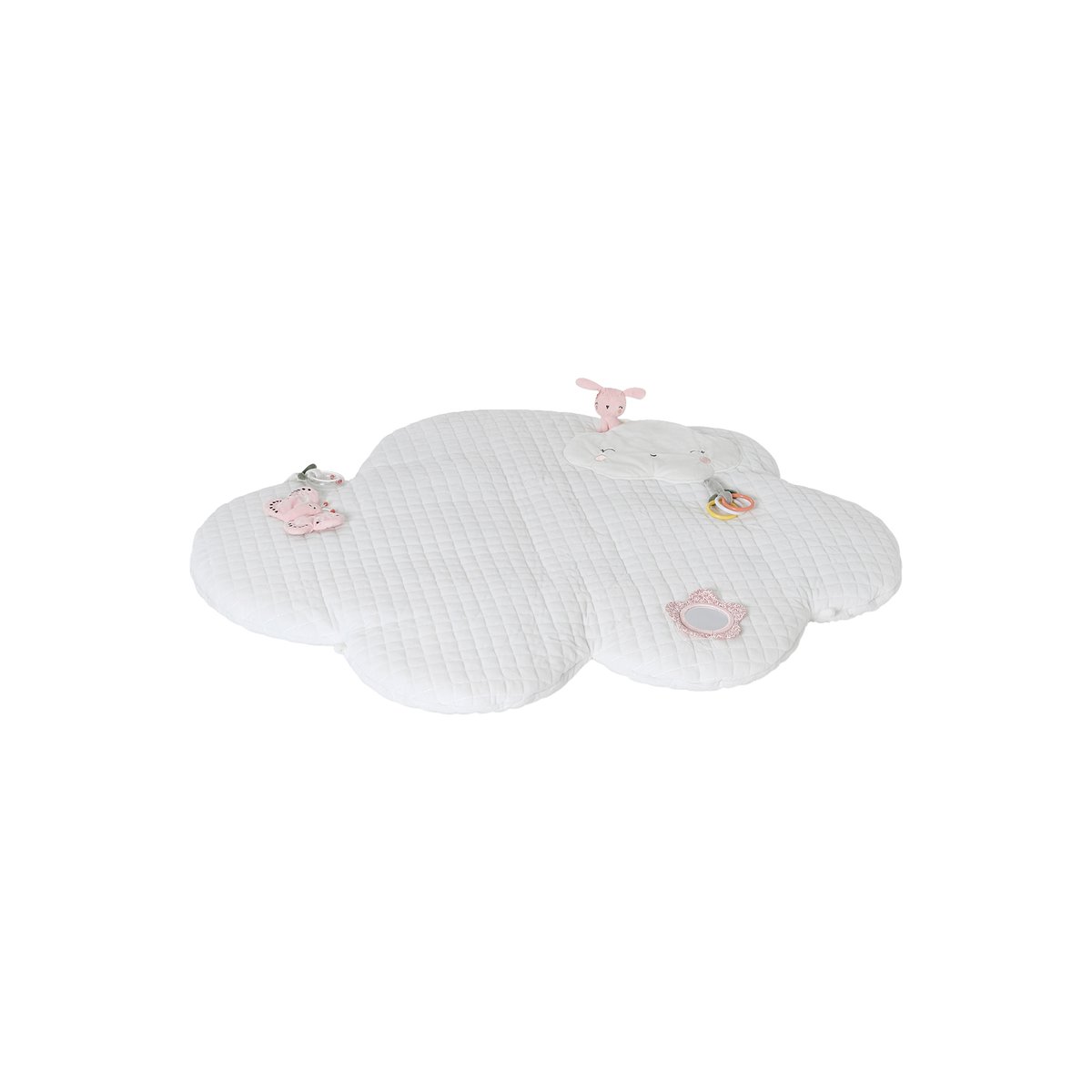 Tapis d'éveil Nuage VOYAGE AU PAYS ROSE blanc, VERTBAUDET