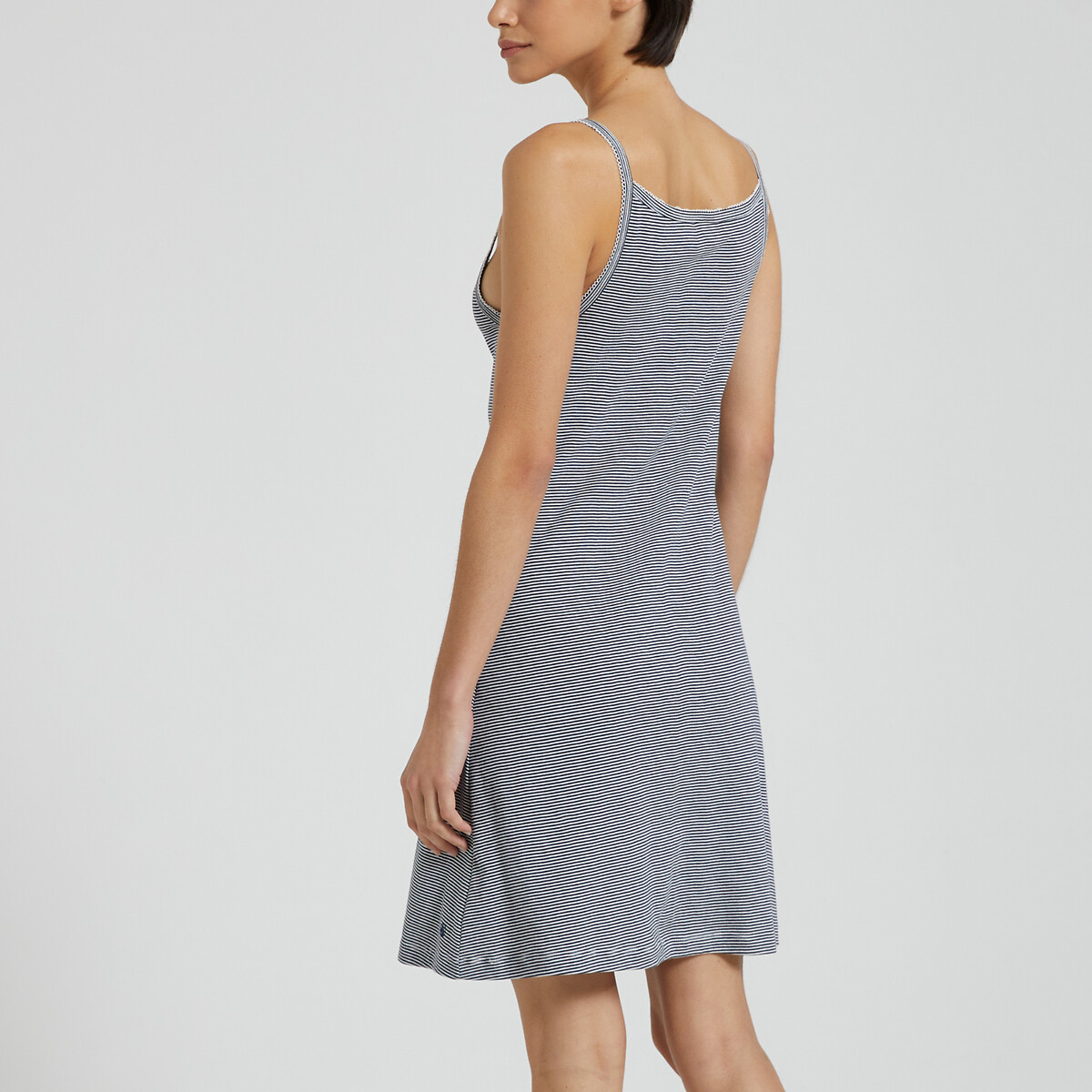 Gestreept nachthemd gestreept blauw/wit , PETIT BATEAU