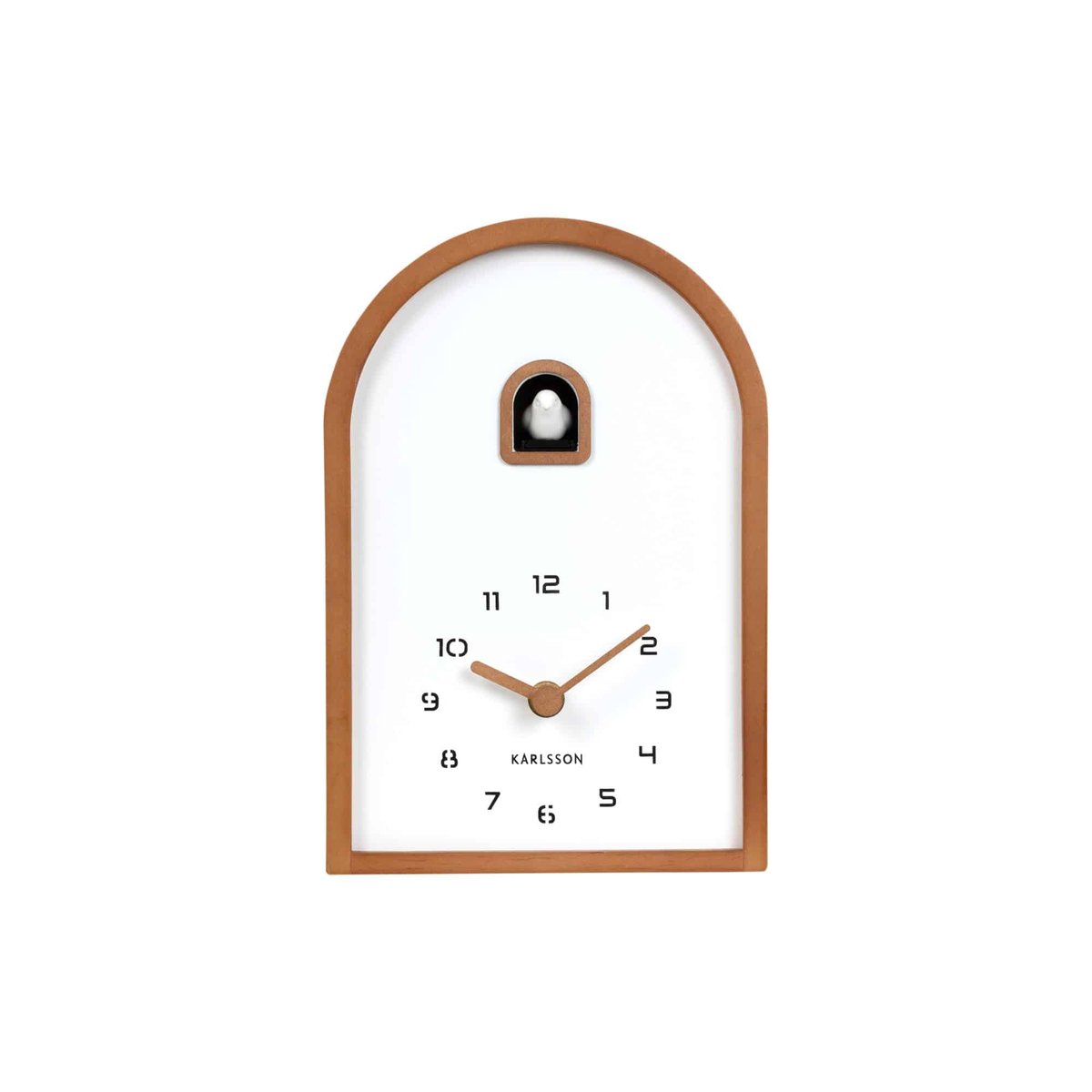 Horloge Murale Bois CURVA CUCKOO bois foncé, KARLSSON