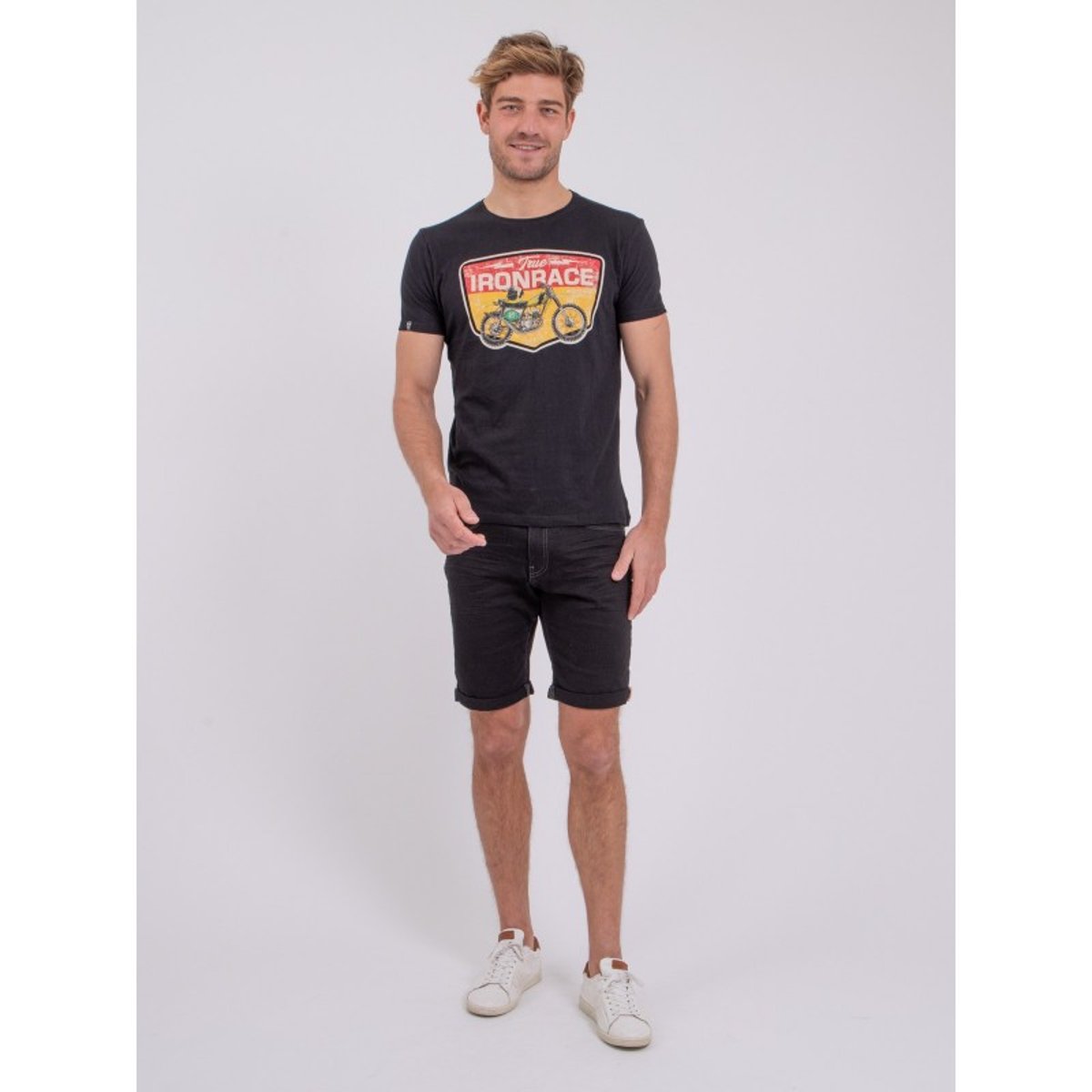 T-shirt Col Rond Pur Coton Nabojan noir, RITCHIE