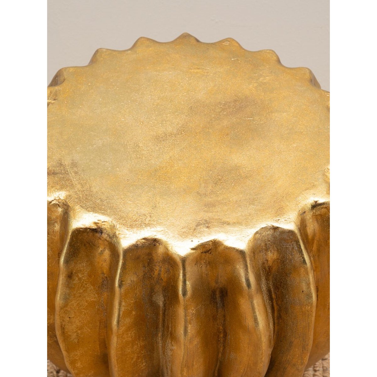 Table d'appoint en rotin Veracruz or, CHEHOMA