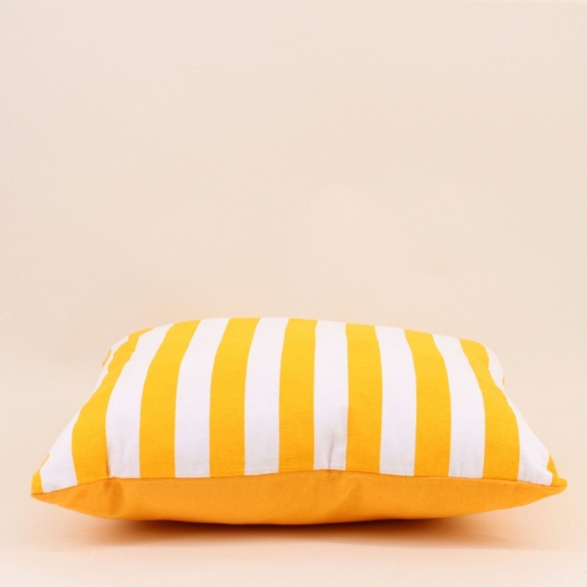 Coussin rayé 40x40cm jaune, ORNAMI