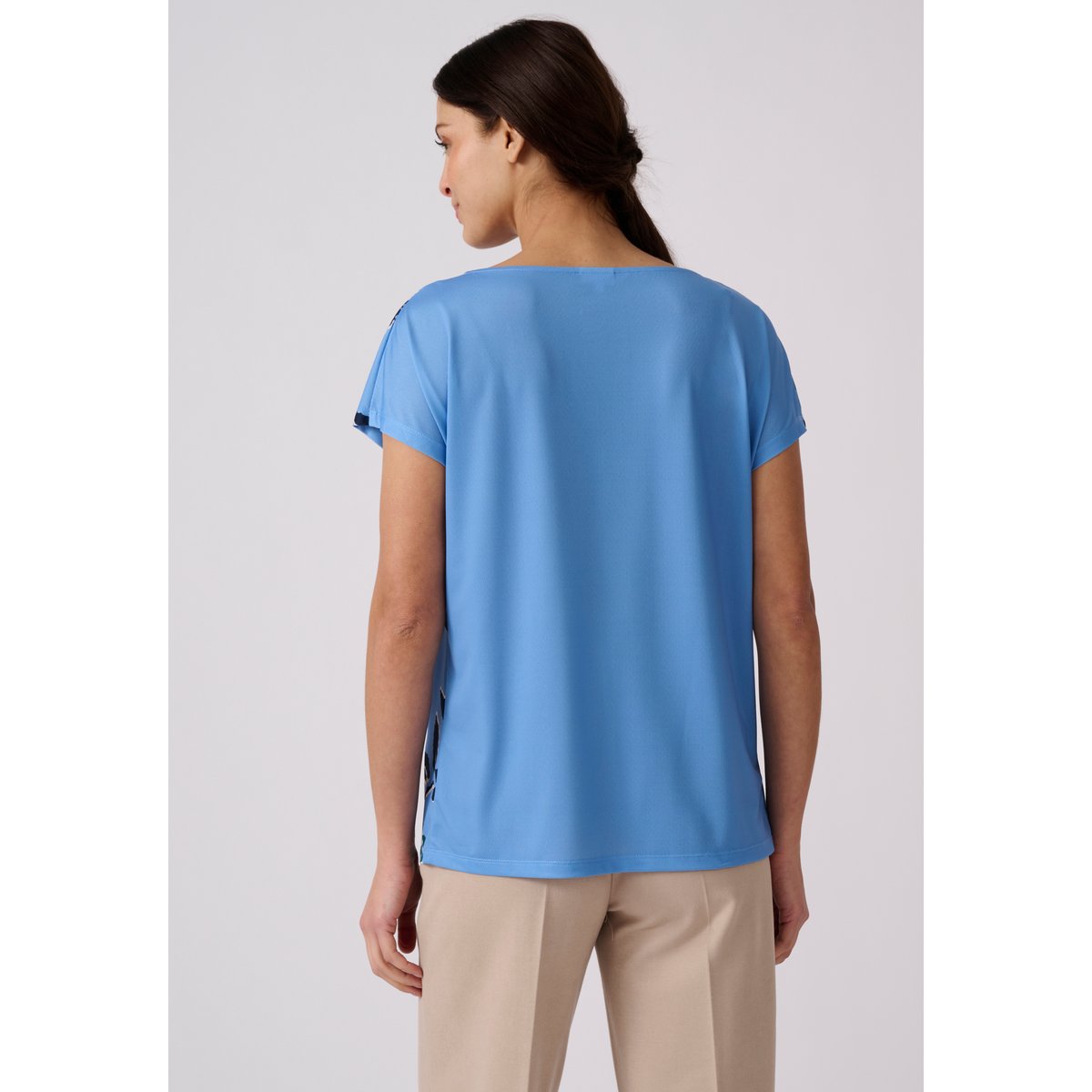 T-shirt en maille crêpe bleu, DAMART