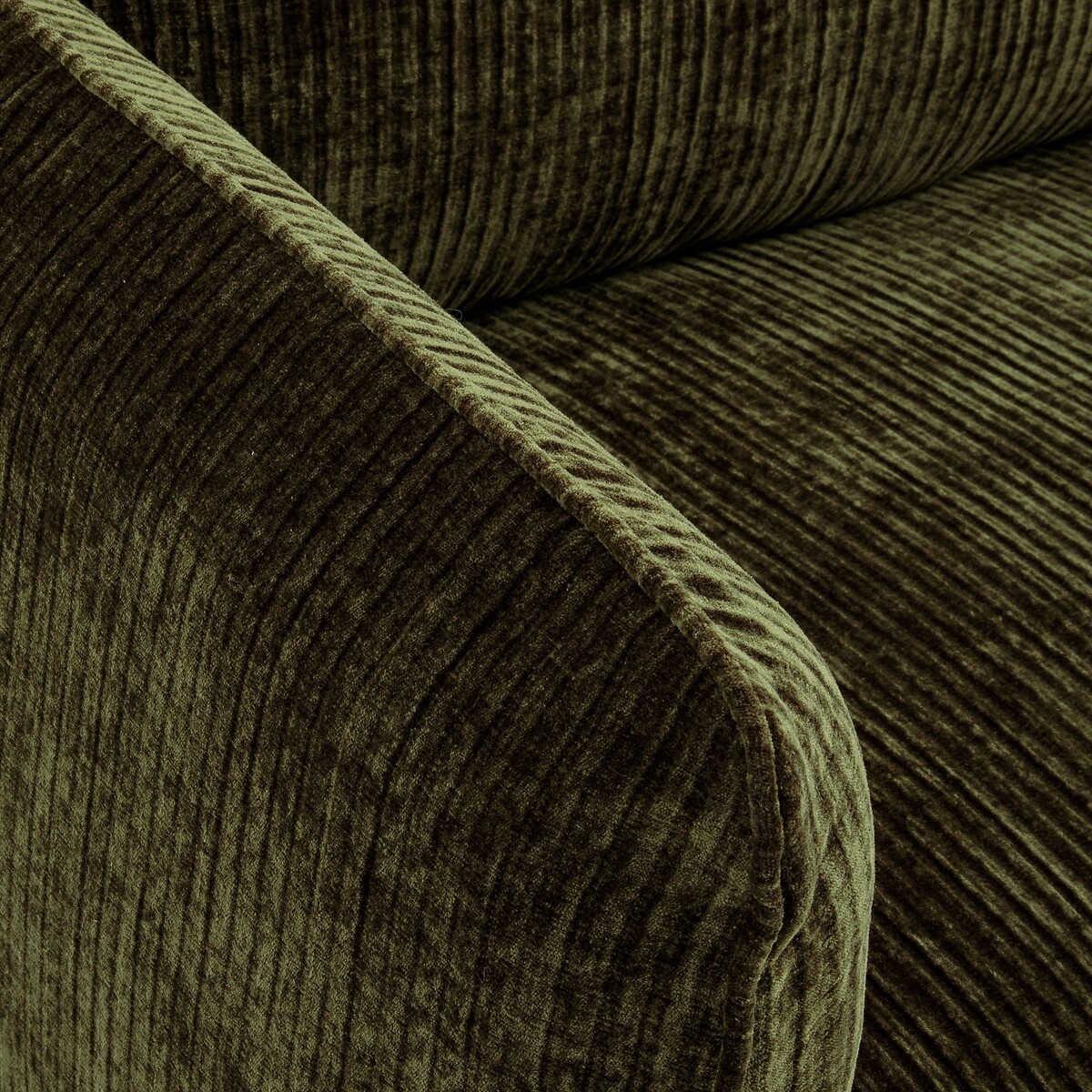 Fauteuil velours côtelé, Néo Chiquito vert sapin, AM.PM