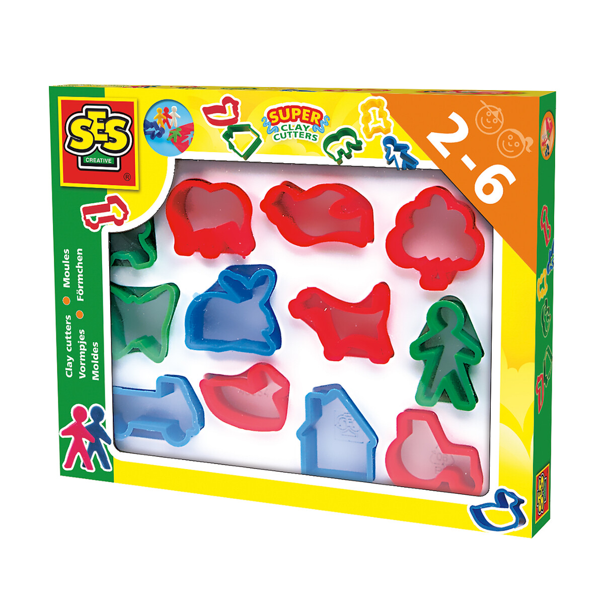 Brinquedo "Moldes para plasticina", SES multicolor, SES