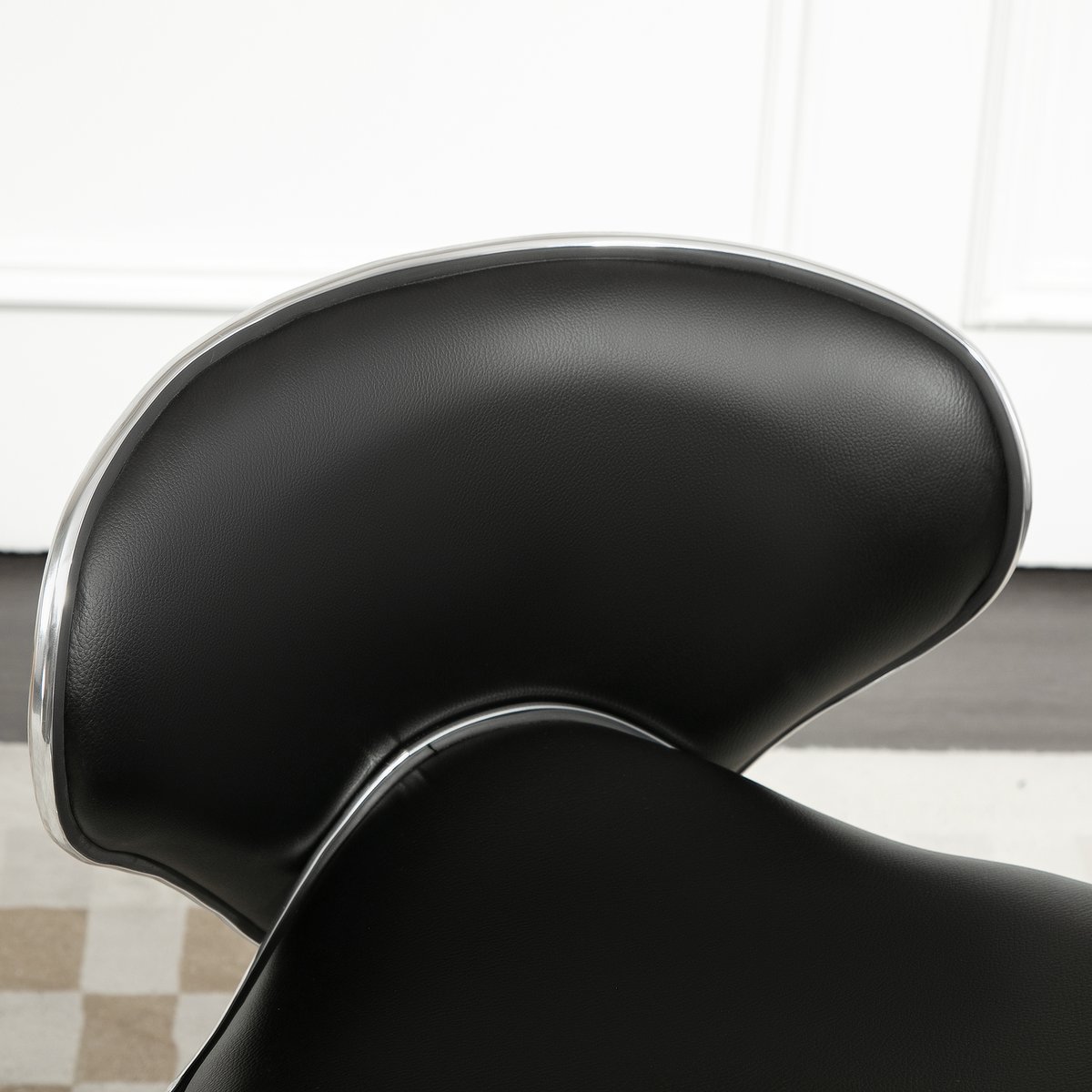 Tabouret de salon Polyuréthane Noir noir, HOMCOM