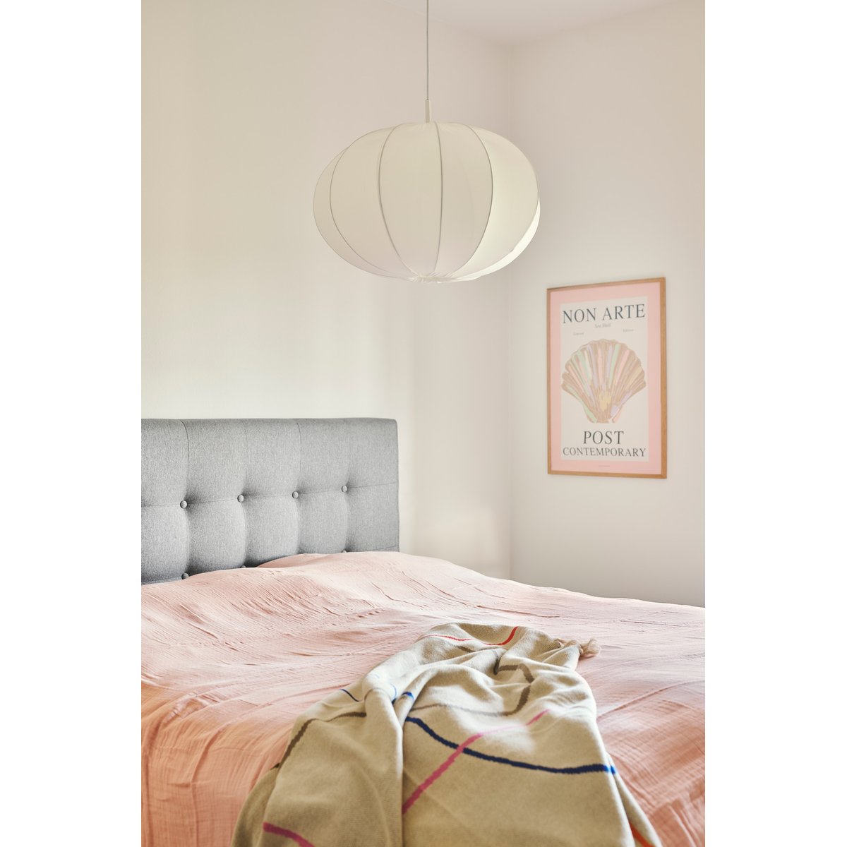 Suspension design doux en textile, AERON blanc, NORDLUX