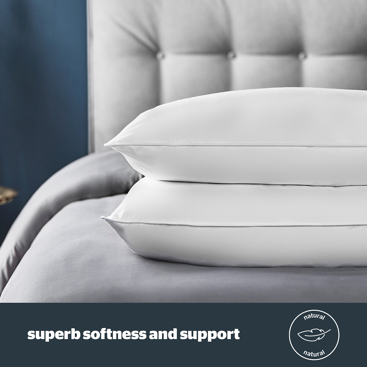 Duck Feather and Down Anti Allergy Pillow Pair white, SILENTNIGHT