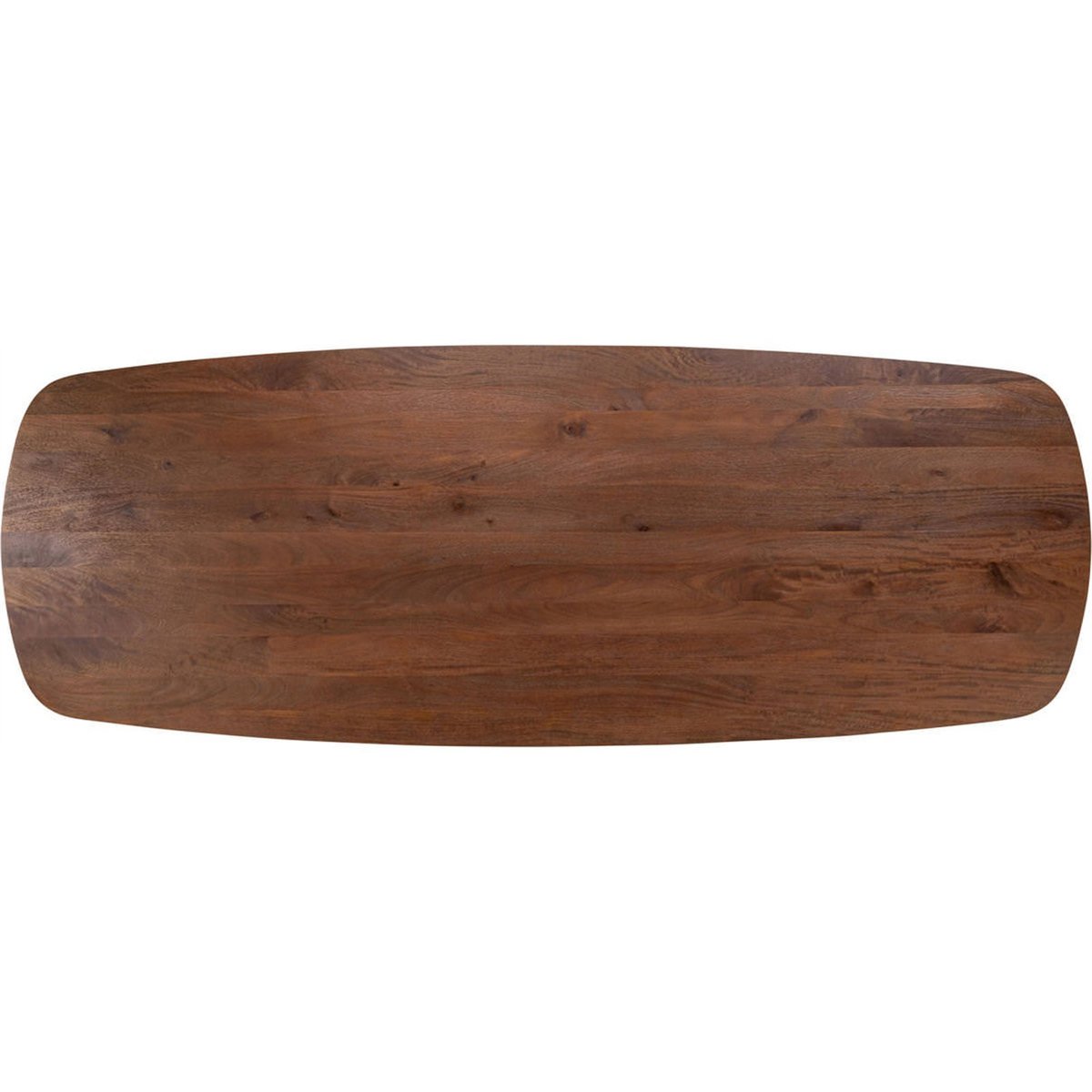 Table à manger BALDWIN en bois aux formes arrondie brun épicé, RECOLLECTION