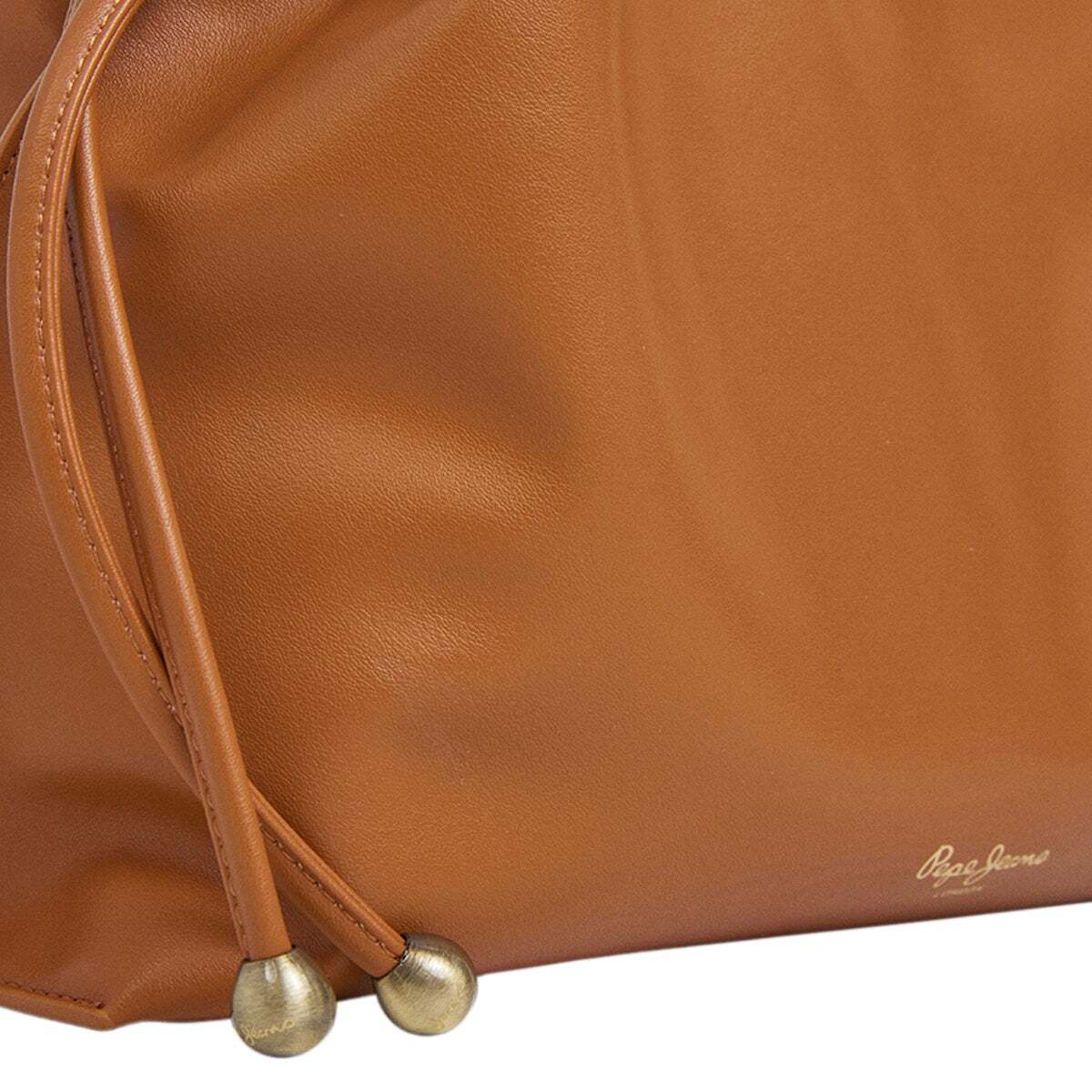 Sac Hobo Effet Cuir beige chameau, PEPE JEANS