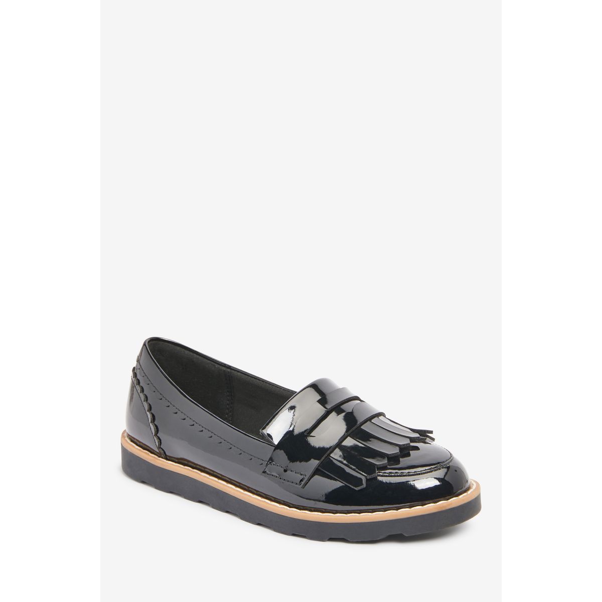 Mocassins À Pampilles Vernis noir, NEXT