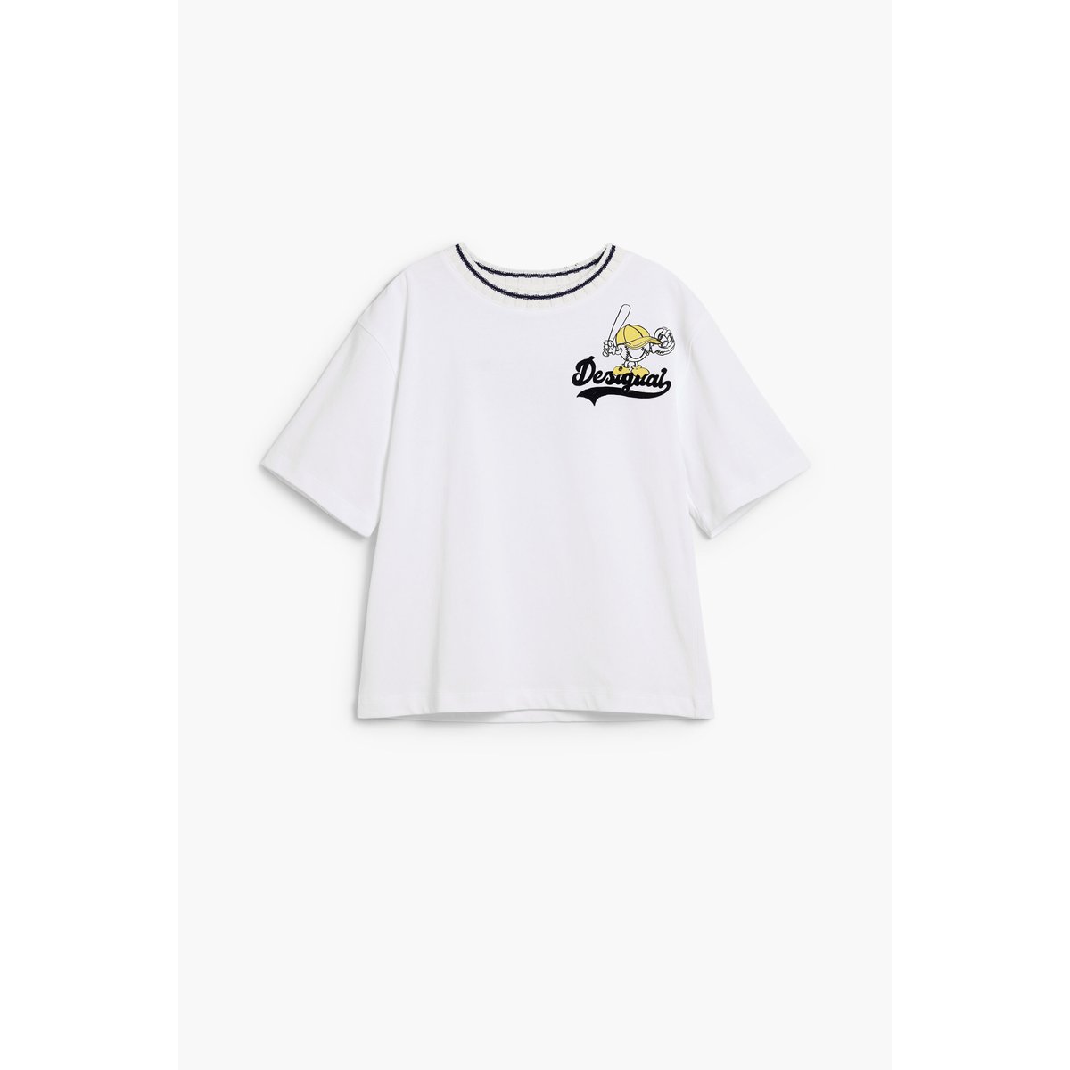 T-shirt manches courtes Baseball beige, DESIGUAL