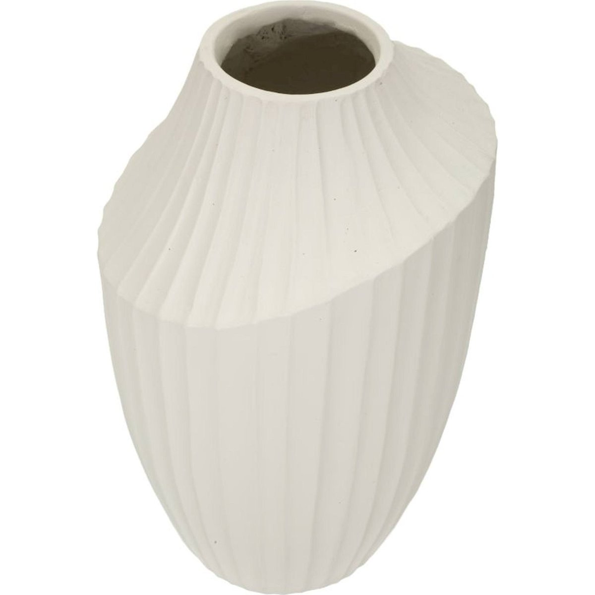 Vase sculptural au relief ondulé MODERN crème, RECOLLECTION
