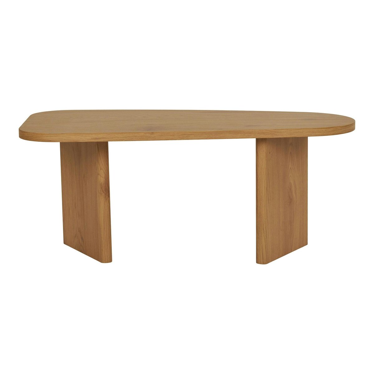 Table basse design pieds asymétriques TARTU chêne blond, PIER IMPORT