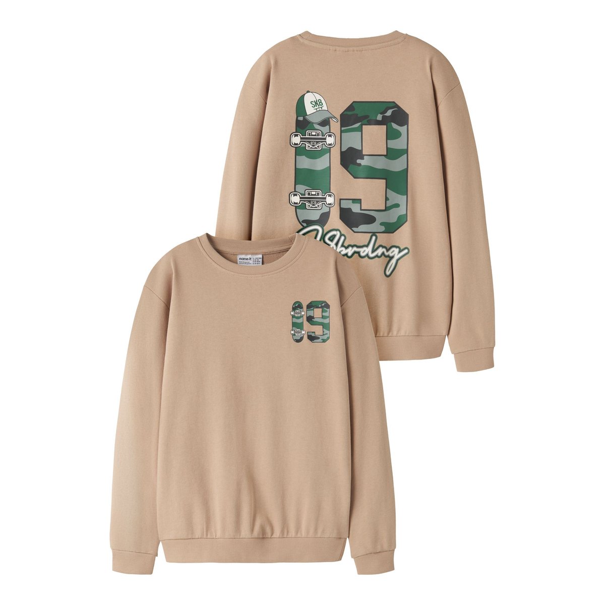 Sweat-Shirt gris - sesame, NAME IT