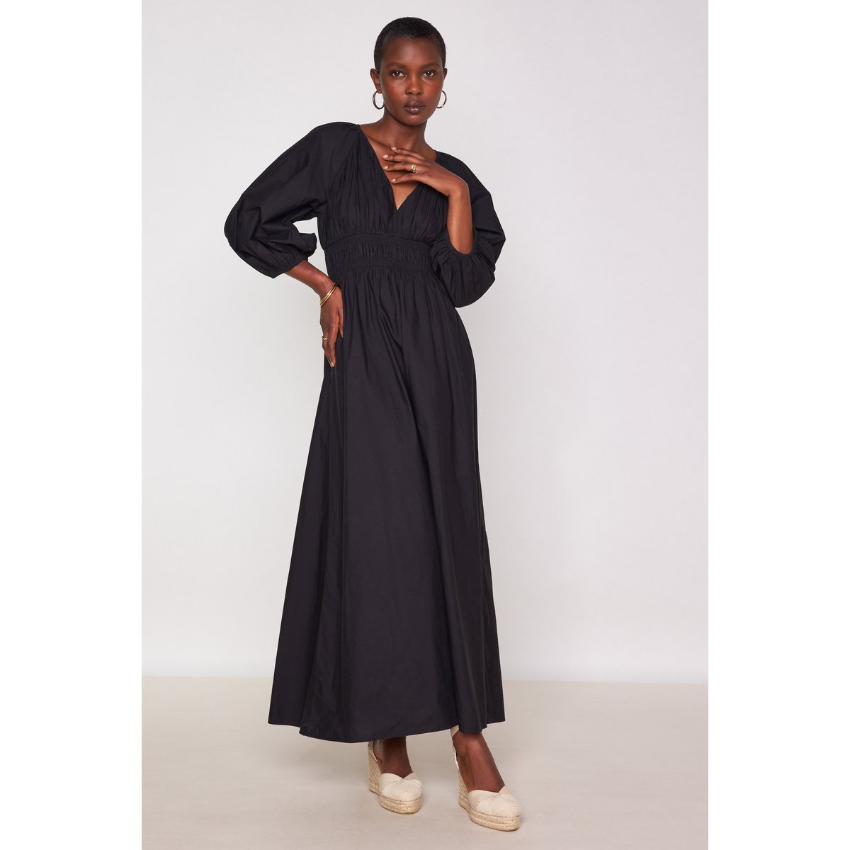 Robe RAISON en coton noir, Maison 123