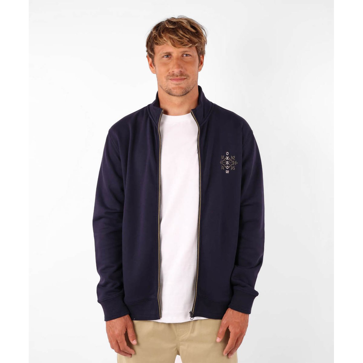 Sweat zippé TABULA deep marine, OXBOW