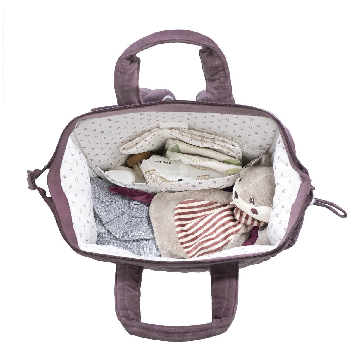 Sac à dos à langer mauve, PASITO A PASITO