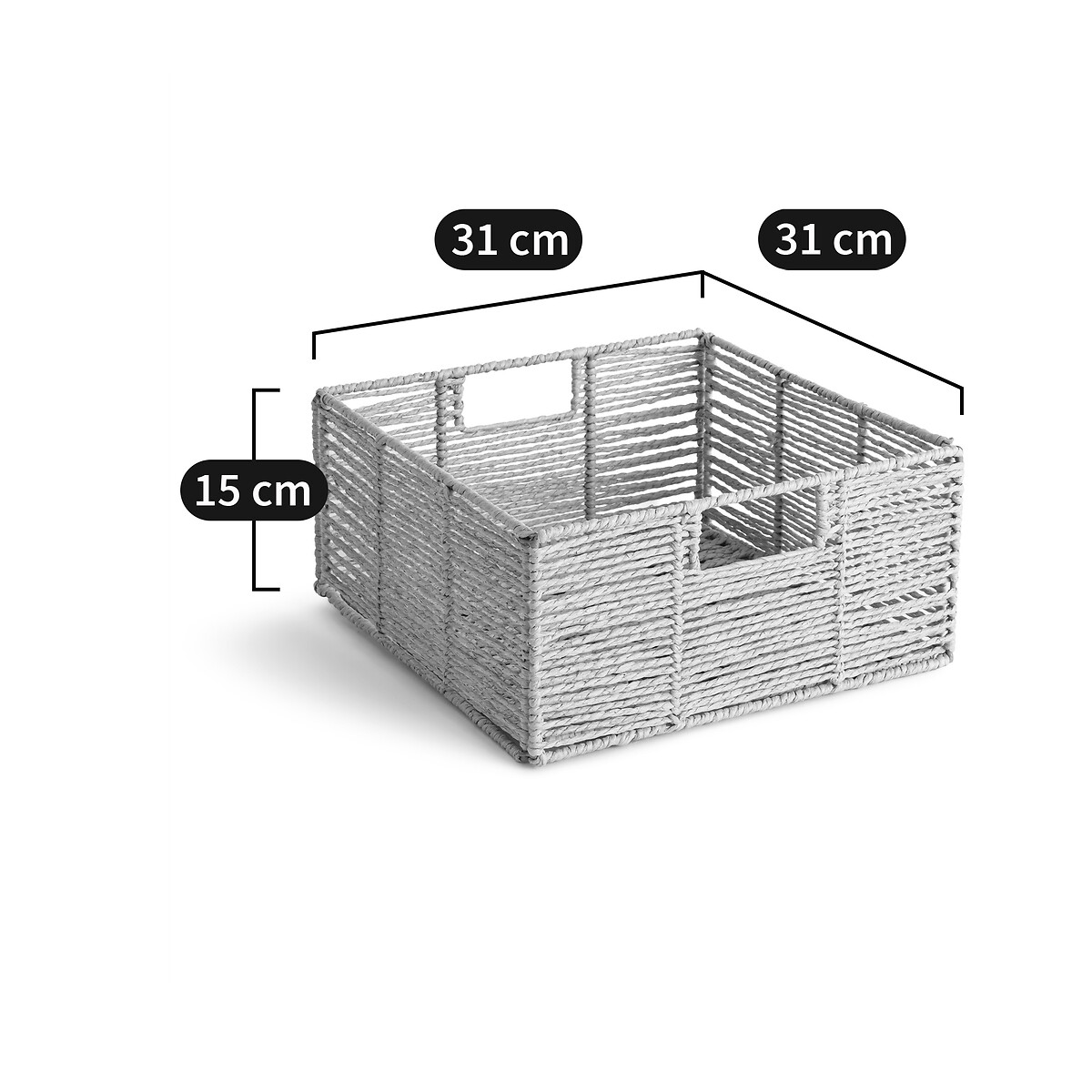 Lahjar Woven Paper Folding Storage Cube natural, LA REDOUTE INTERIEURS