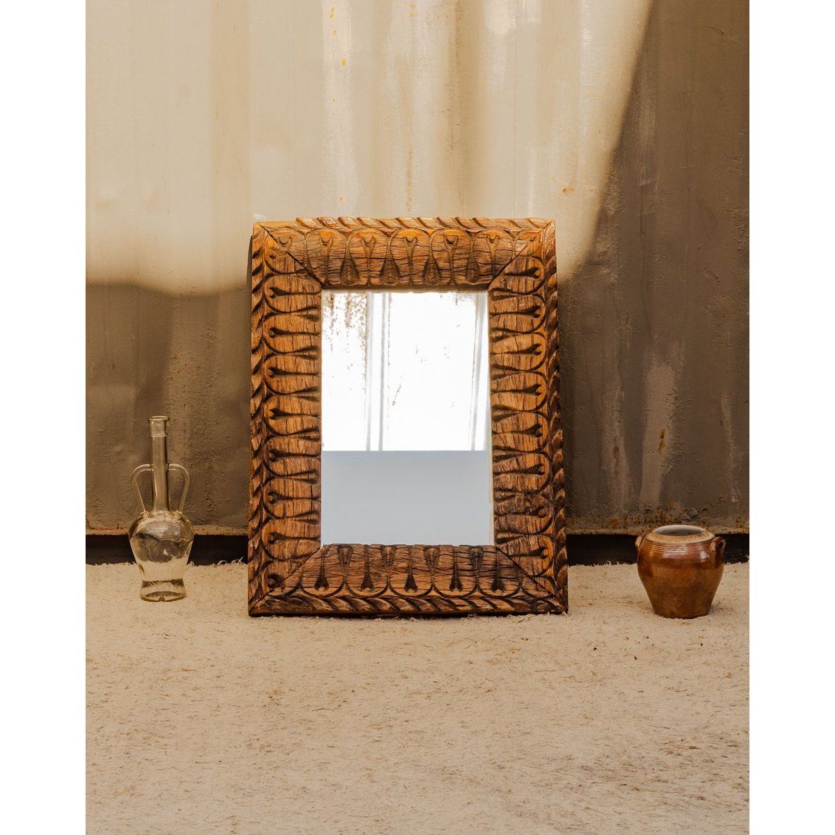 Miroir en bois Georges N°1394 - Bon état bois foncé, DEBONGOUT