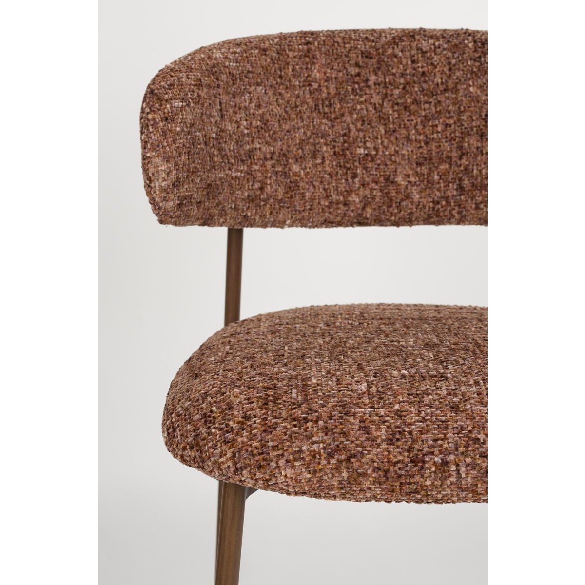 Tabouret design en tissu (lot de 2) , CLAES rouge, BOITE A DESIGN