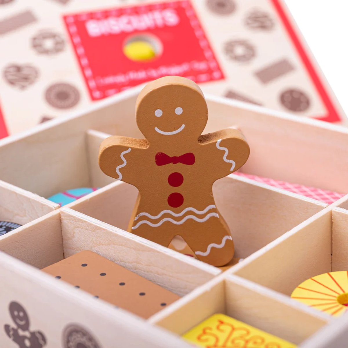 Boîte à biscuits en bois beige, BIGJIGS