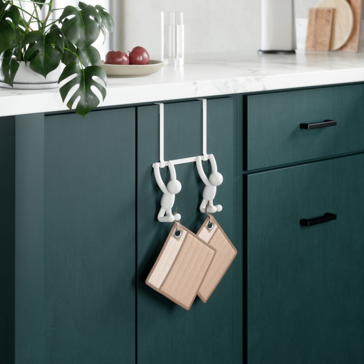 Patère double pour porte  BUDDY blanc, UMBRA