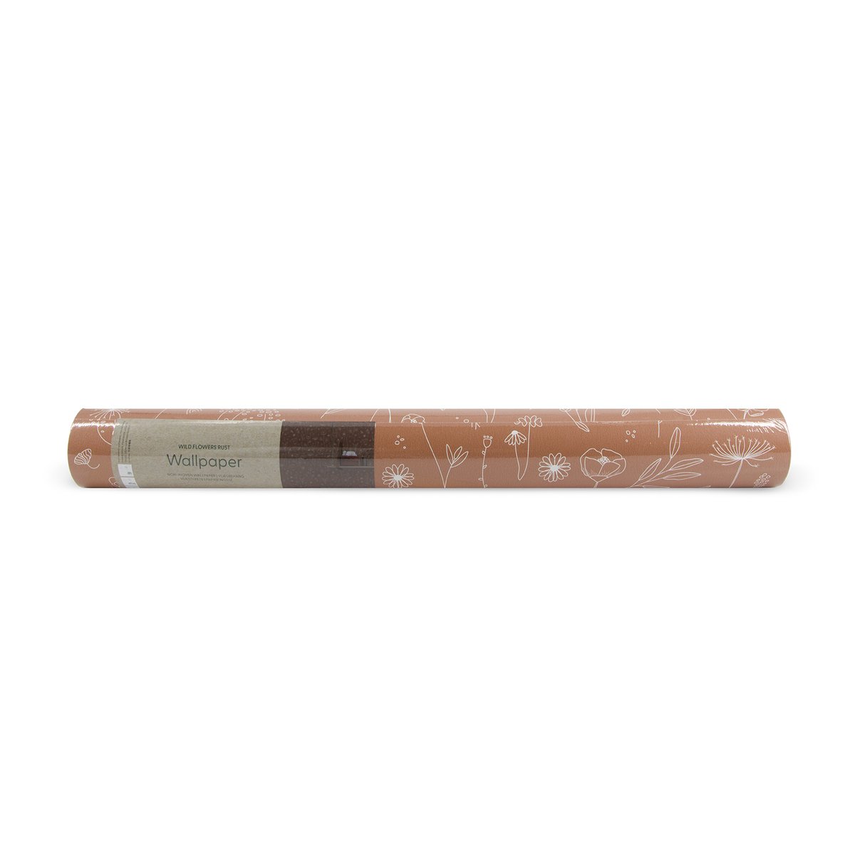 Papier peint pour enfant Farandole fleurie rouille, LITTLE DUTCH