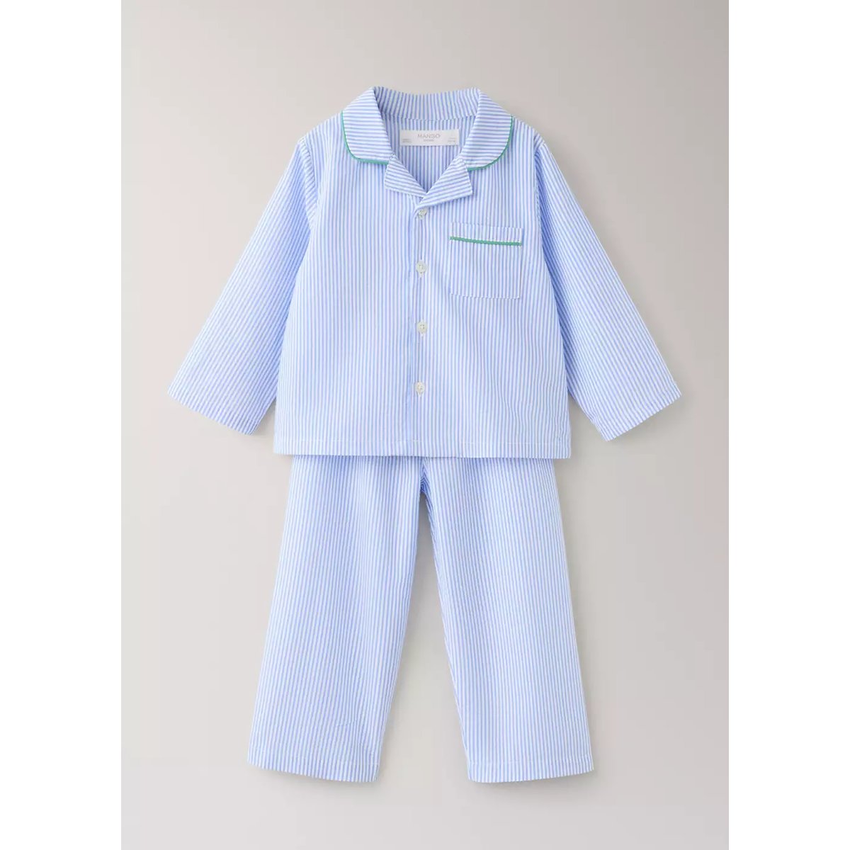 Pyjama enfant deux pièces en coton à rayures bleu, MANGO HOME