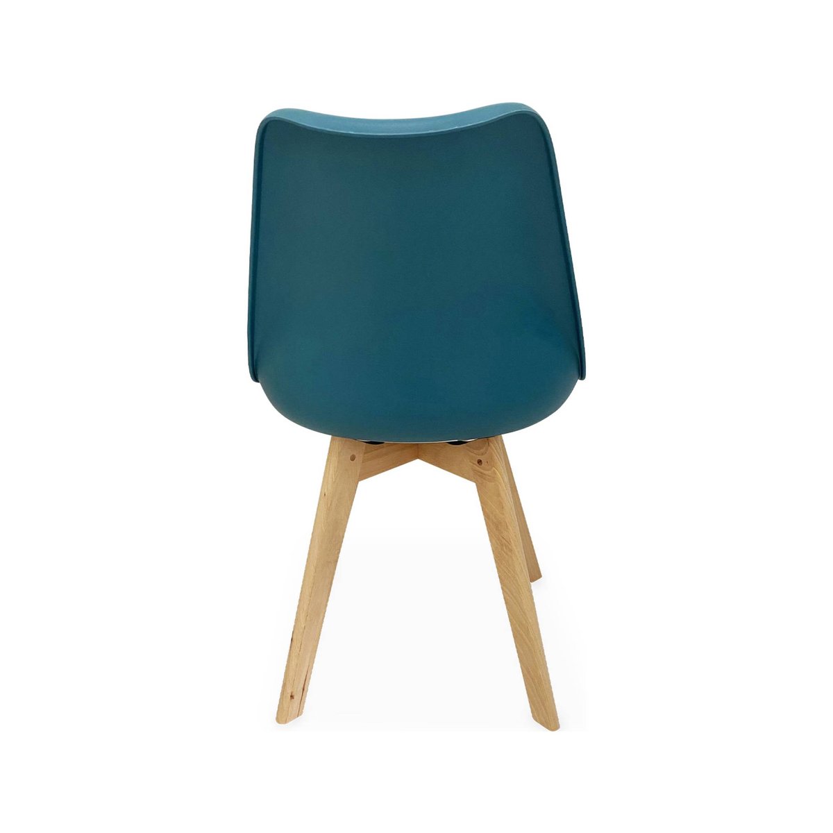 Chaise scandinave bois de hêtre (lot de 6) NILS bleu canard, SWEEEK