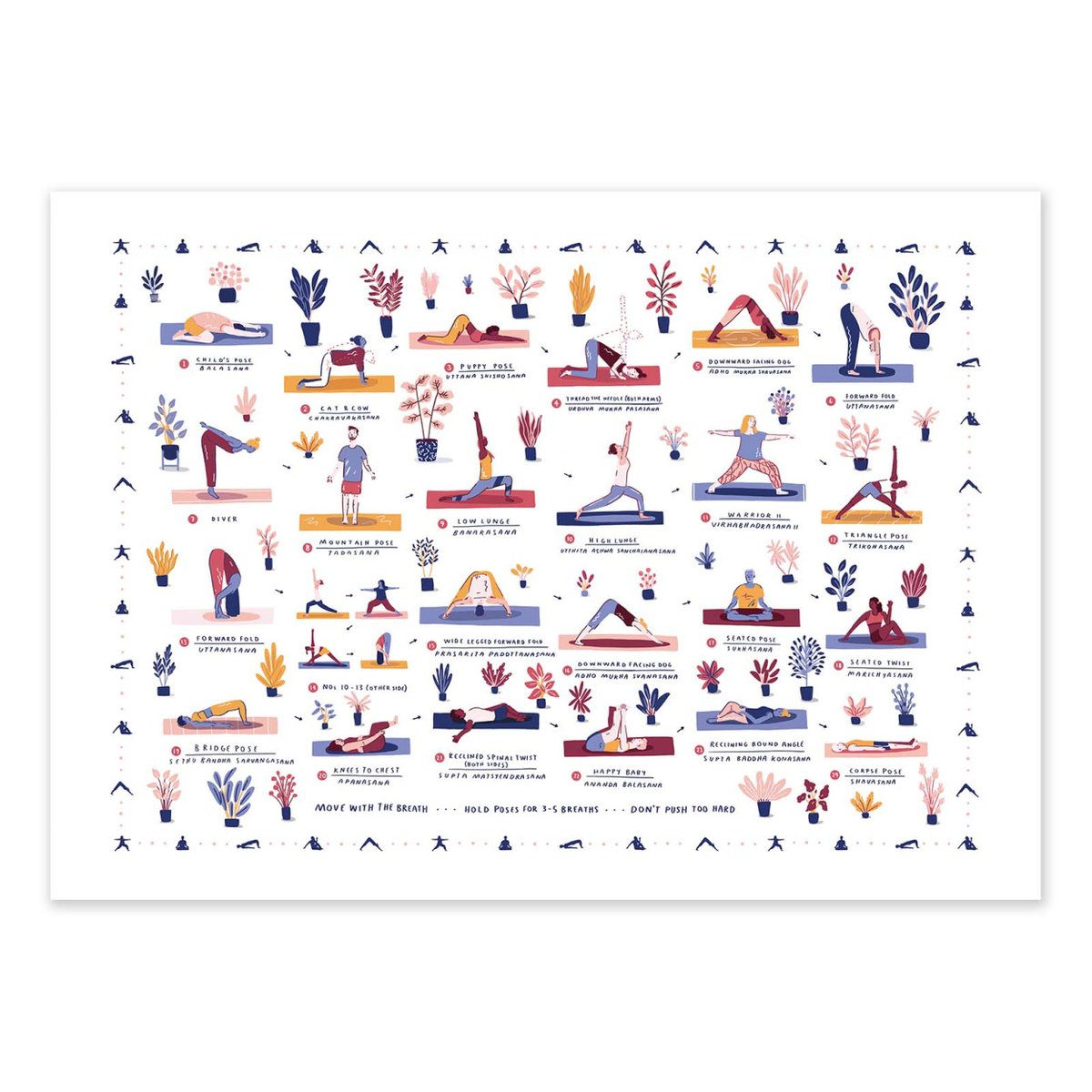 Affiche d'art - Yoga - Alex Foster couleur unique, WALL EDITIONS