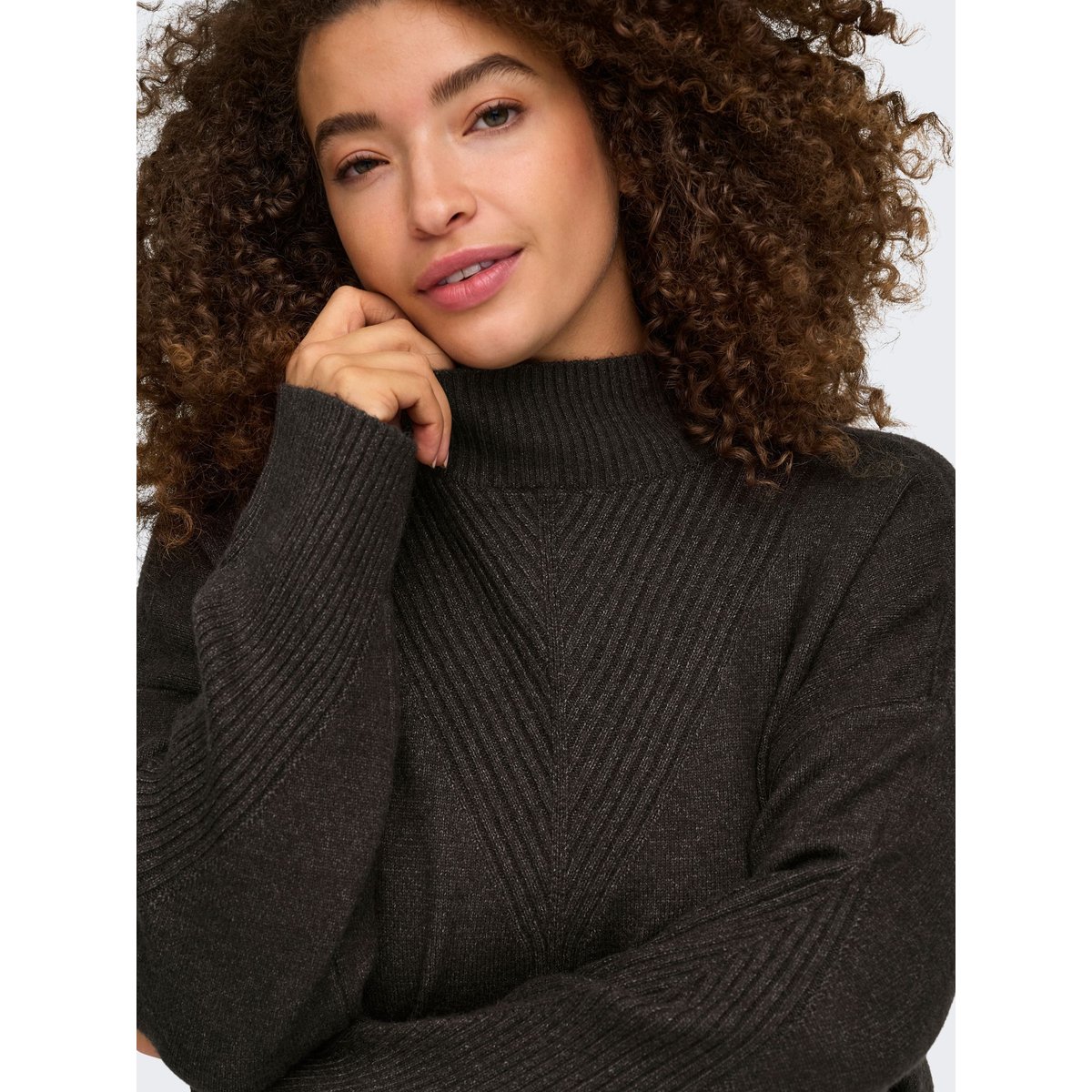 Pull En Maille chocolate torte, ONLY CARMAKOMA