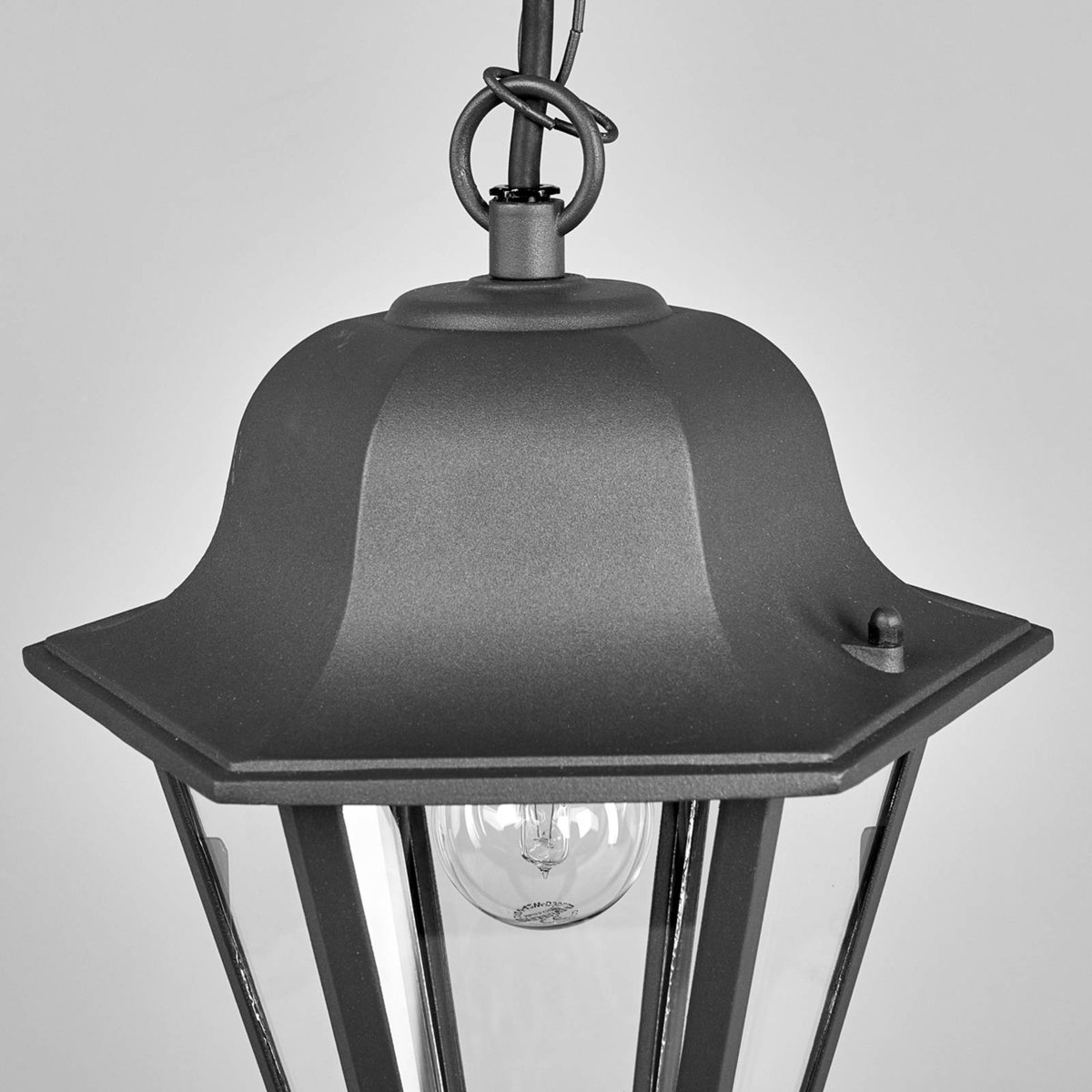 Luminaire extérieur en aluminium moderne anthracite, transparent, LINDBY