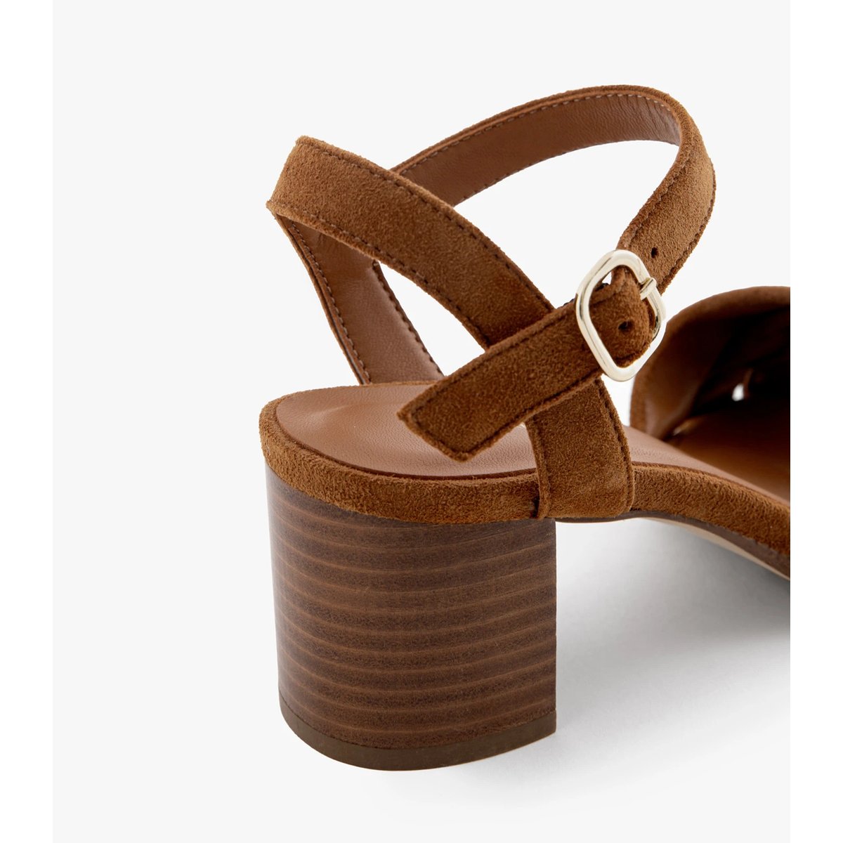 Sandale cuir velours ANTONELLA marron cognac, MAISON TOUFET