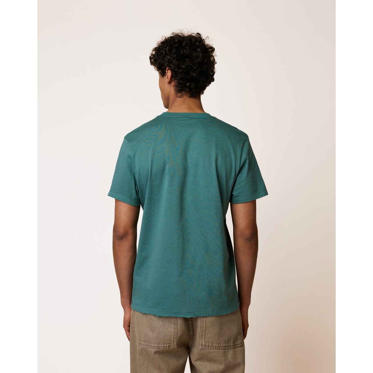 T-shirt en maille vert clair grisé, FAGUO