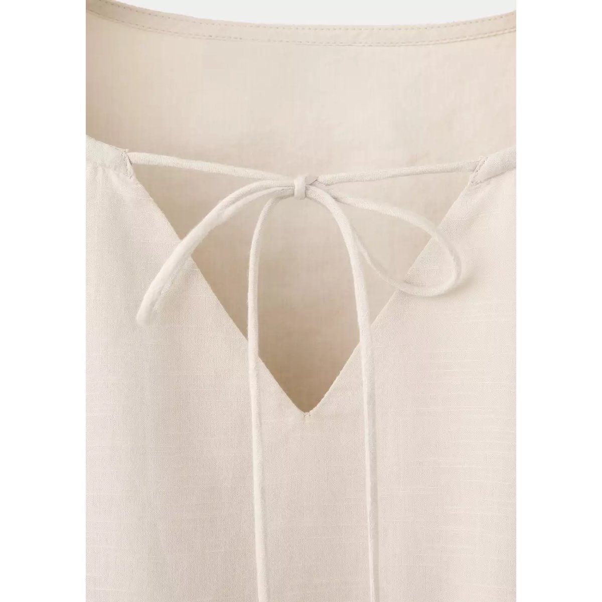 Chiffon blouse with bow beige, MANGO TEEN