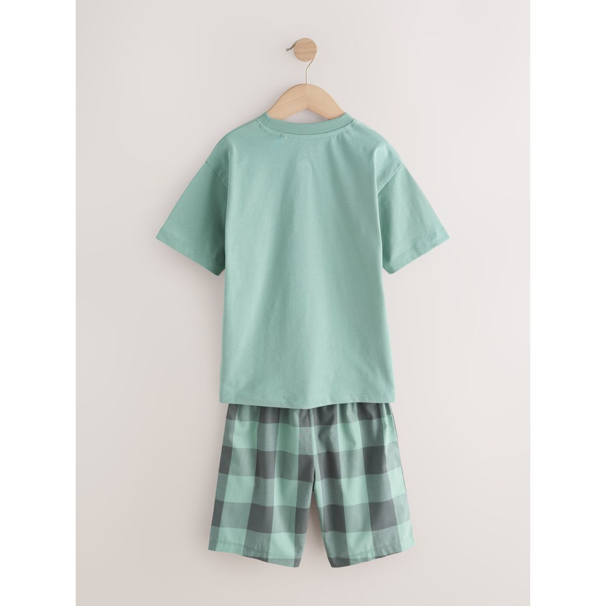 Pyjama short tissé, lot de 3 bleu/vert/pierre, NEXT