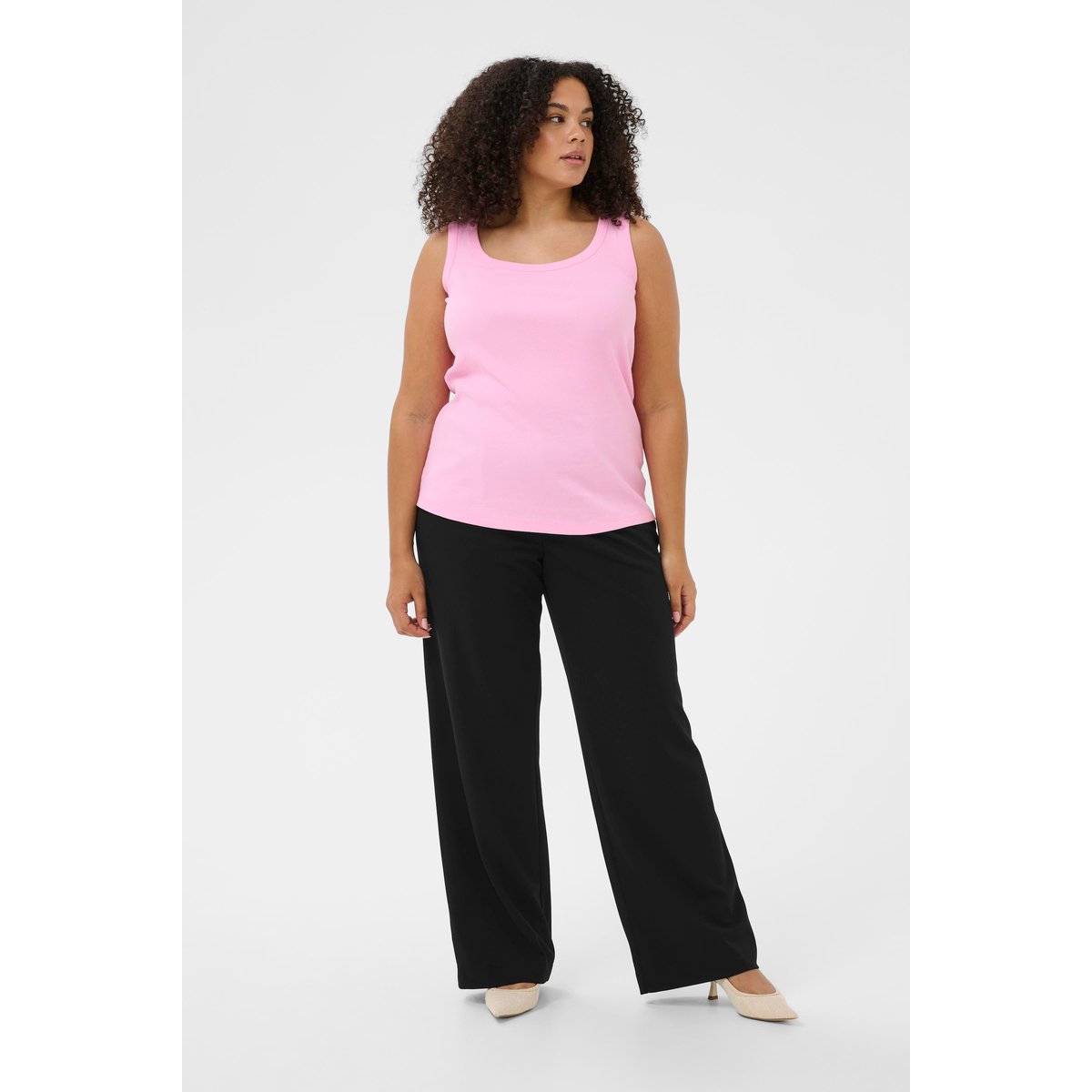 Pantalon casual noir, KAFFE CURVE