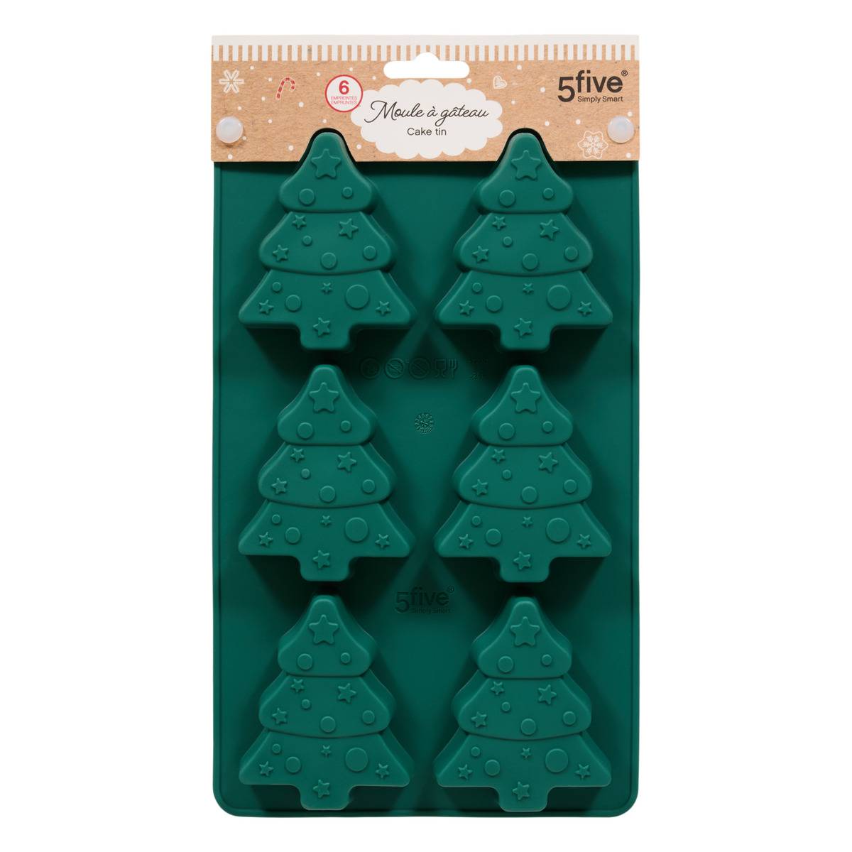 Moule 6 chocolats de Noël rouge, 5FIVE SIMPLY SMART