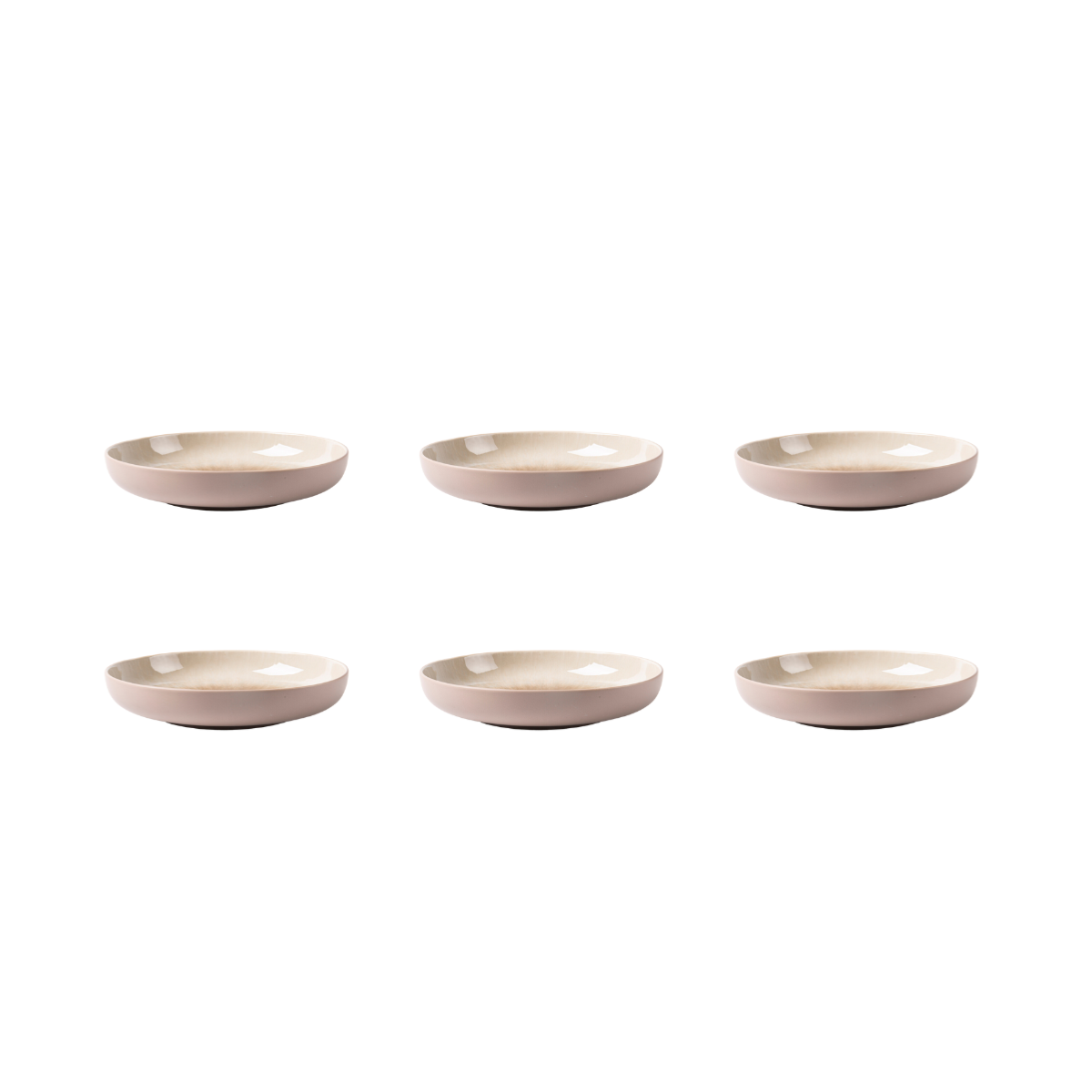 Lot de 6 assiettes creuses - "Iris" couleur unique, LAGUIOLE CUISSON