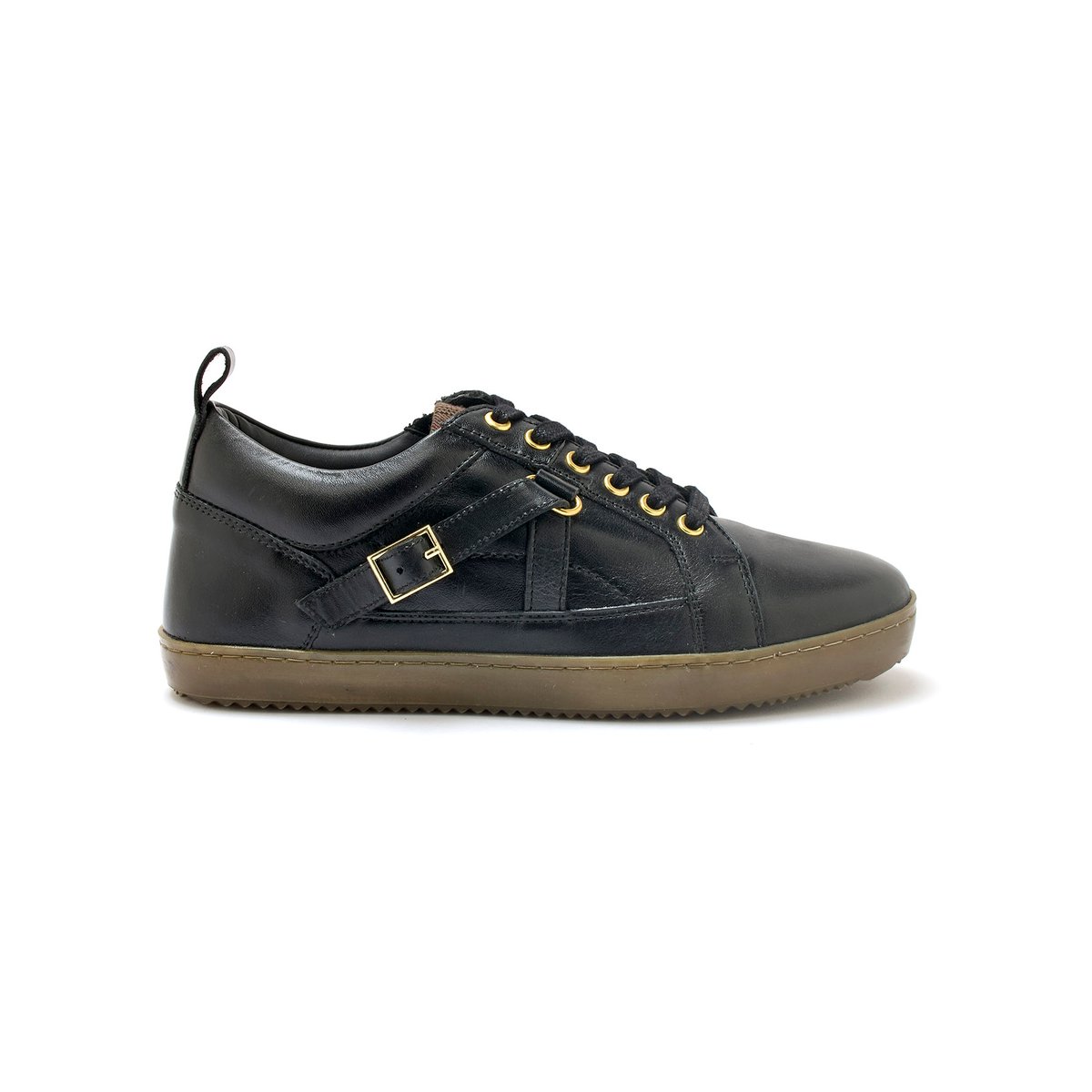 Sneakers basses zippés avec lacets noir, PEDICONFORT